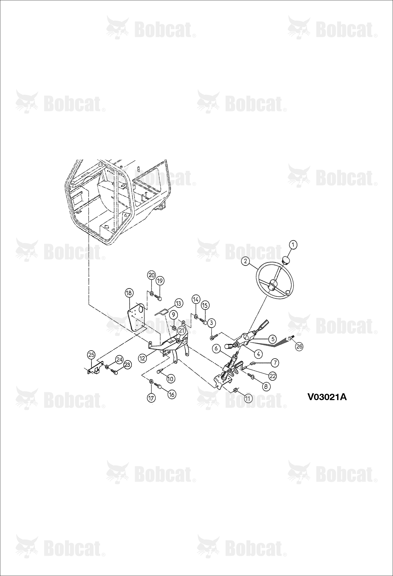 Enclosed CAB - Steering Wheel 367013001 & Above