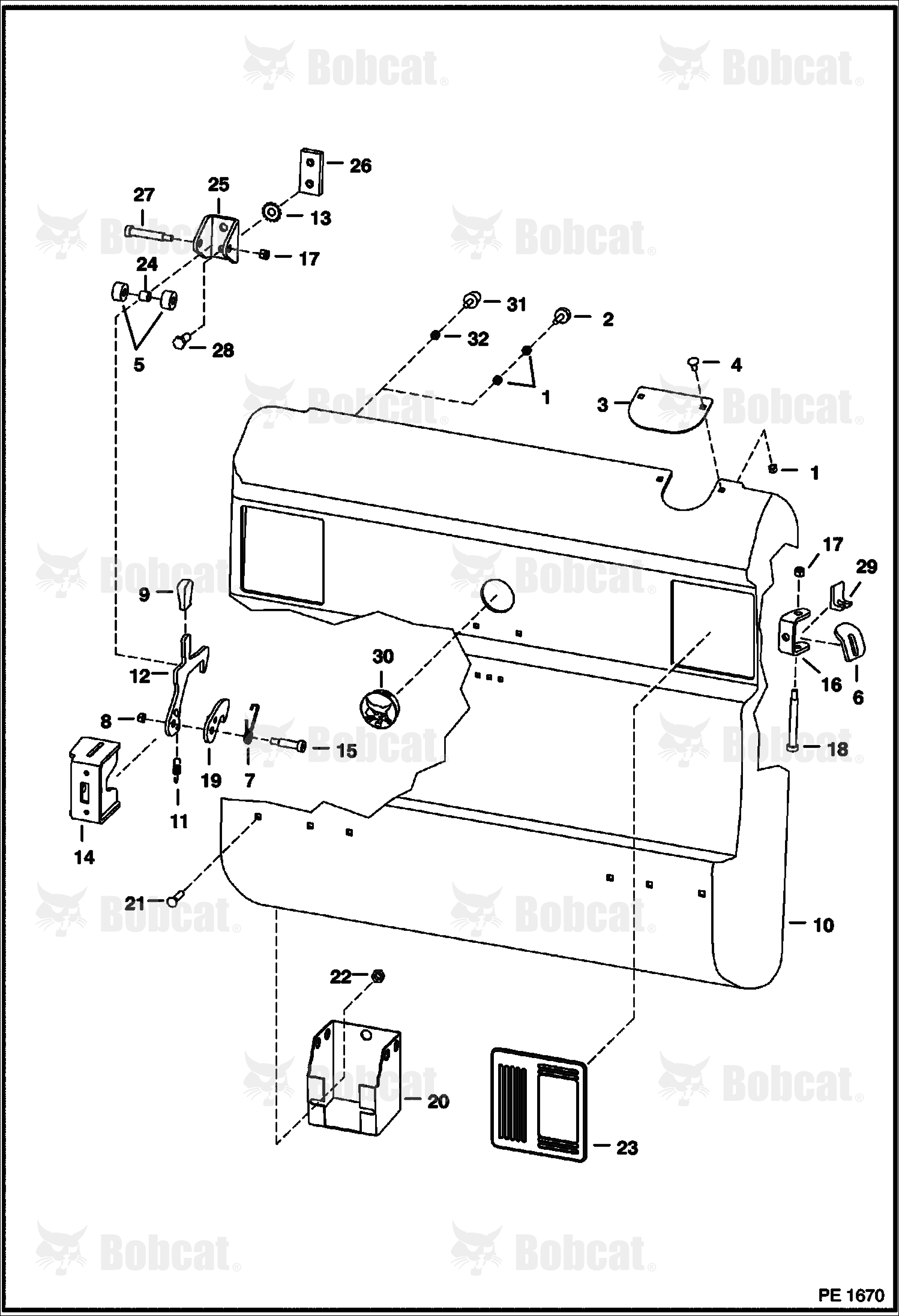 Rear Door  514150268 & Above, 514241085 & Above, 517912170 & Above