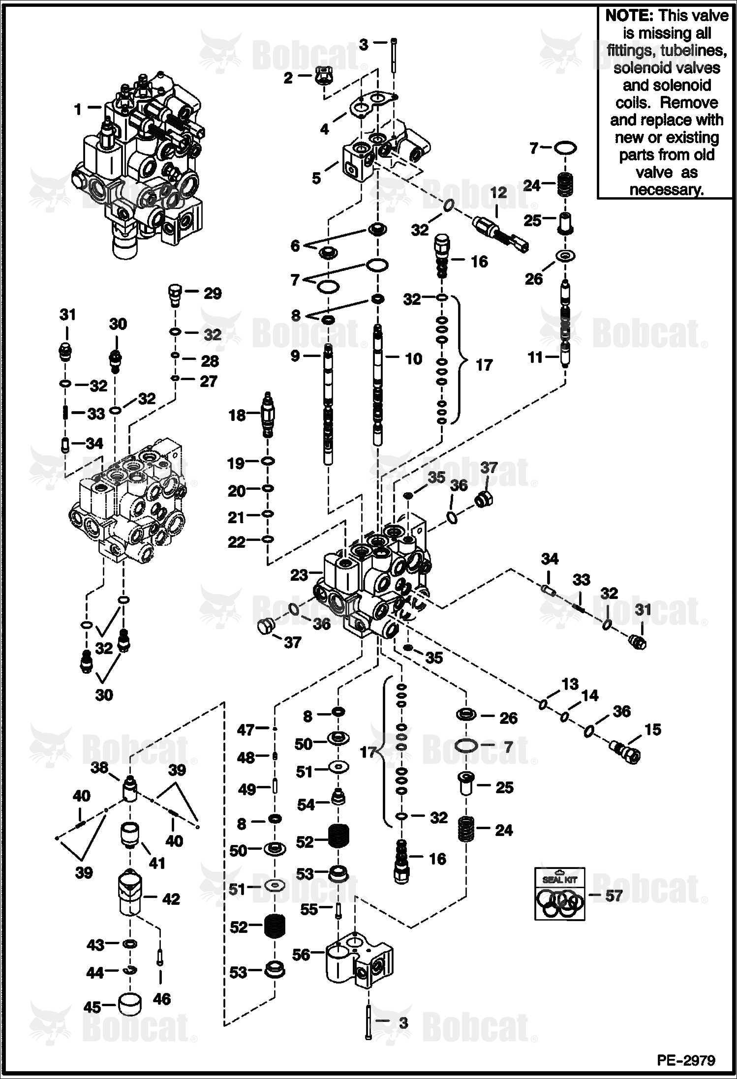 Hydraulic Control Valve (Spool Lock) (Service Valve) 526214000 & Above, 526312003 & Above