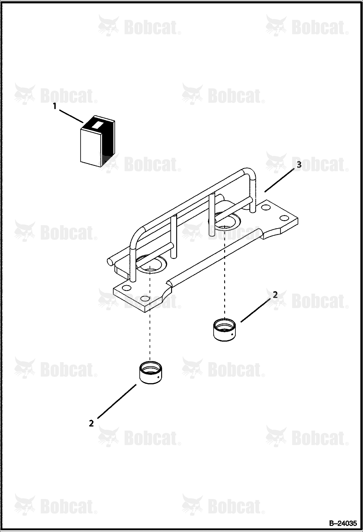 Bracket & Bushing (Center Mount Backhoe)
