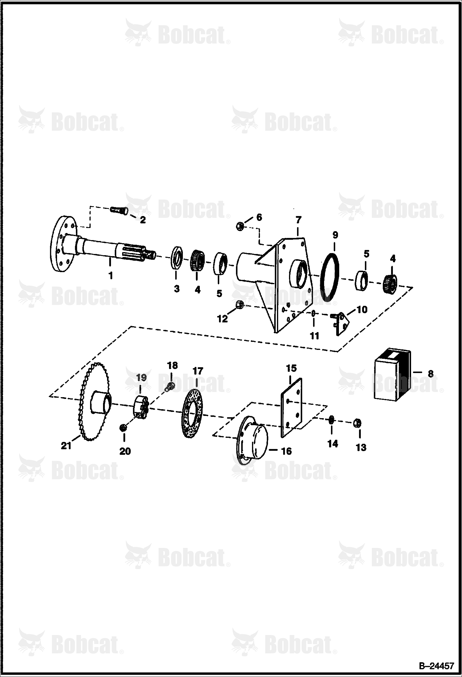 Axle (Lot B - D, S/N 11001 & Above)