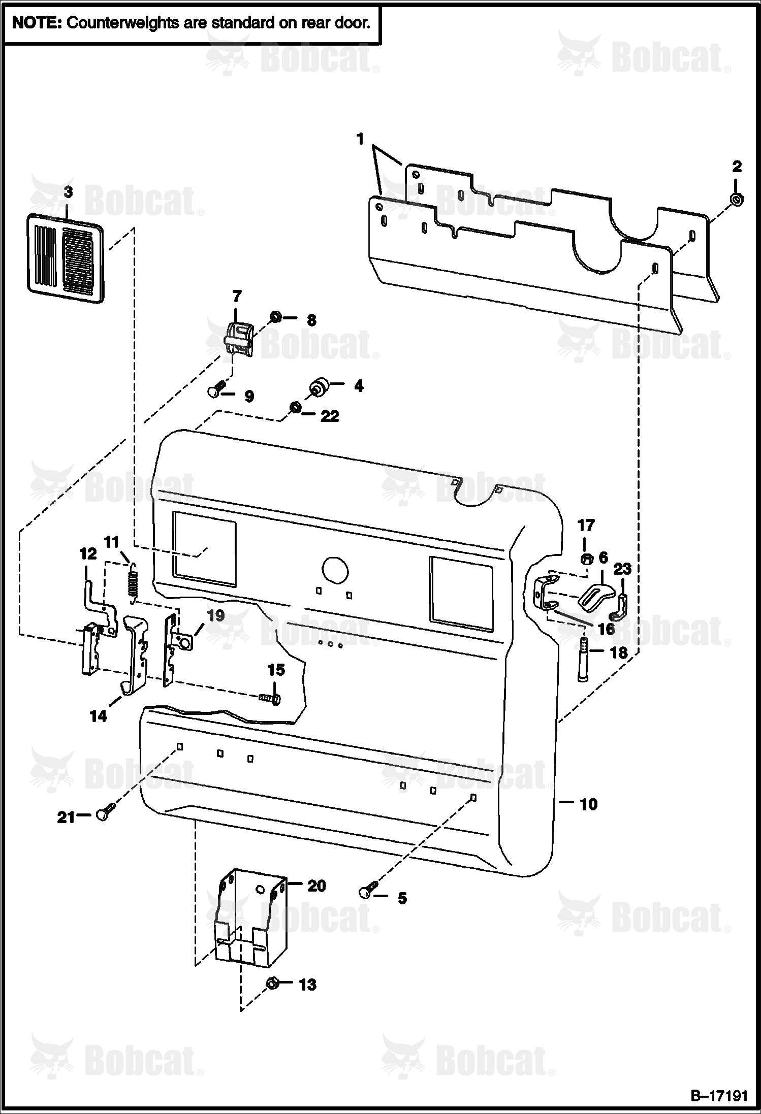 Rear Door  515811001 - 515829999, 516211001 - 516219999, 508695348 & Above