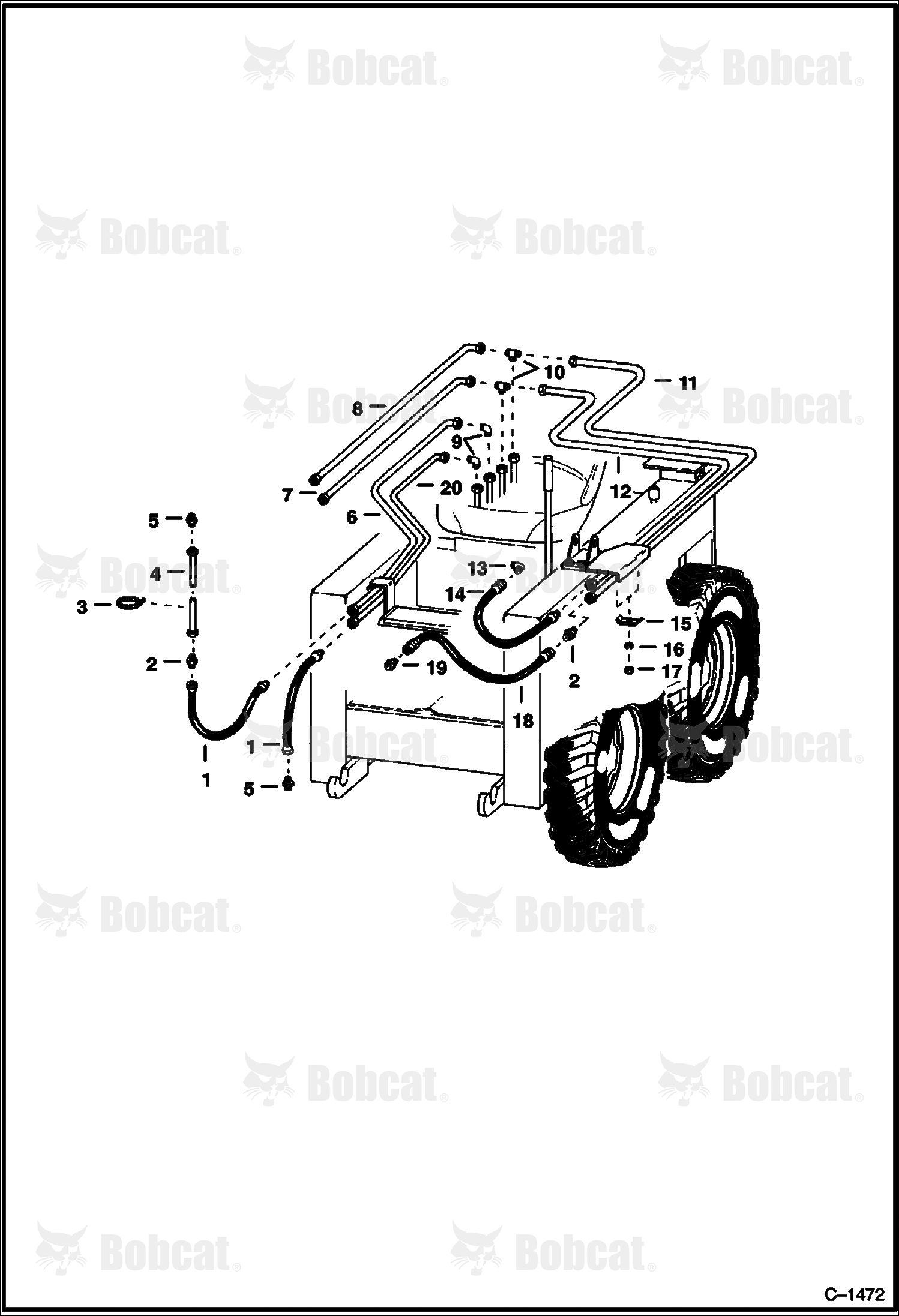 Vertical Fork Lift Hydraulic Circuitry - M500