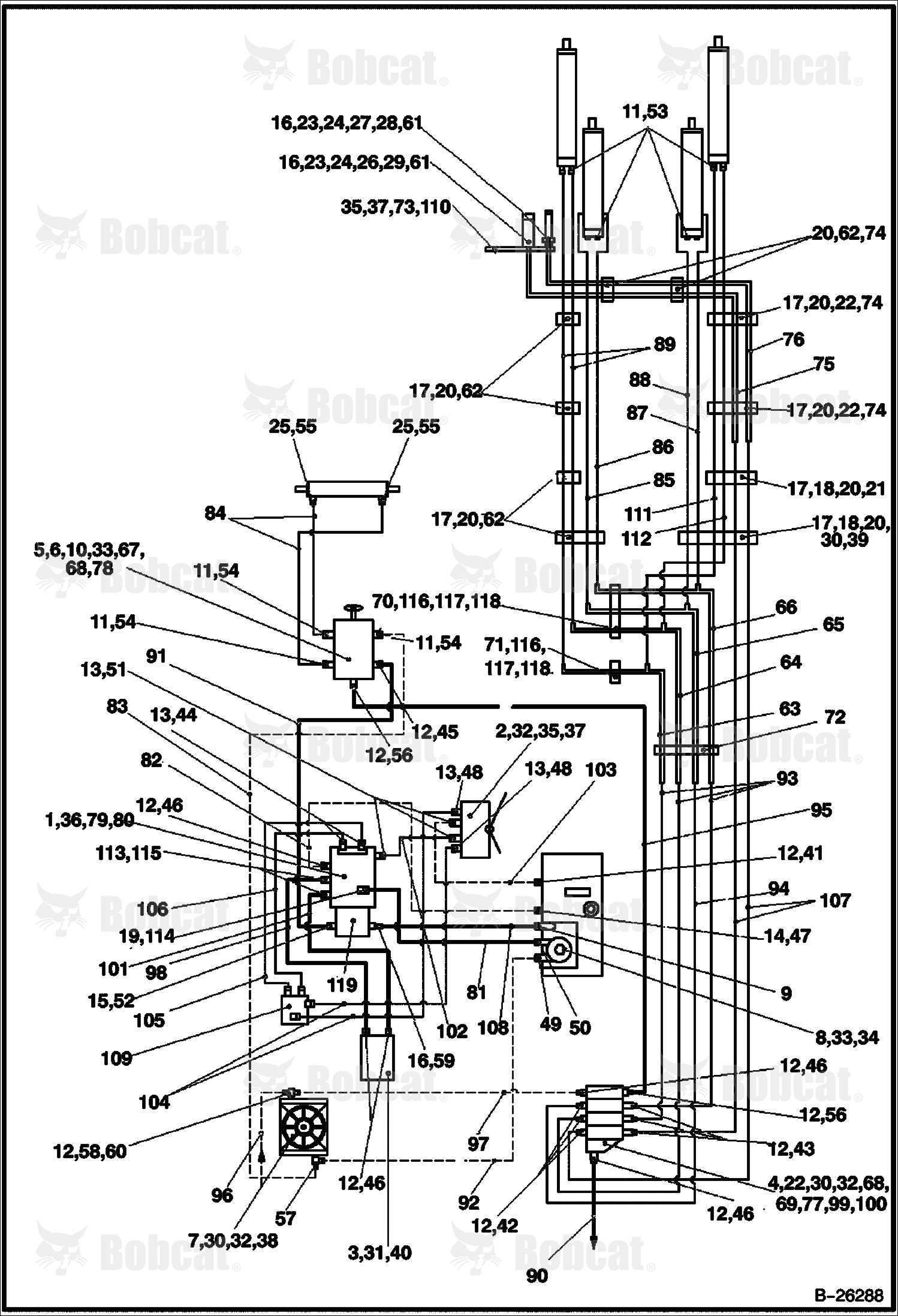 Hydraulic Circuitry (B200)  570211001 - 570211100