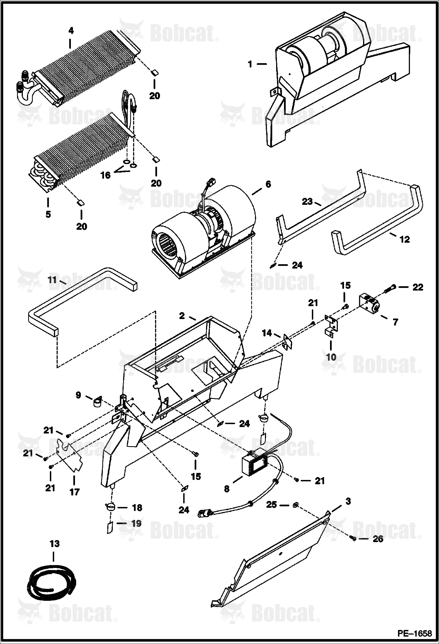 Heater & A/C (HVAC Assembly)  514444452 & Above, 514540121 & Above, 514640264 & Above