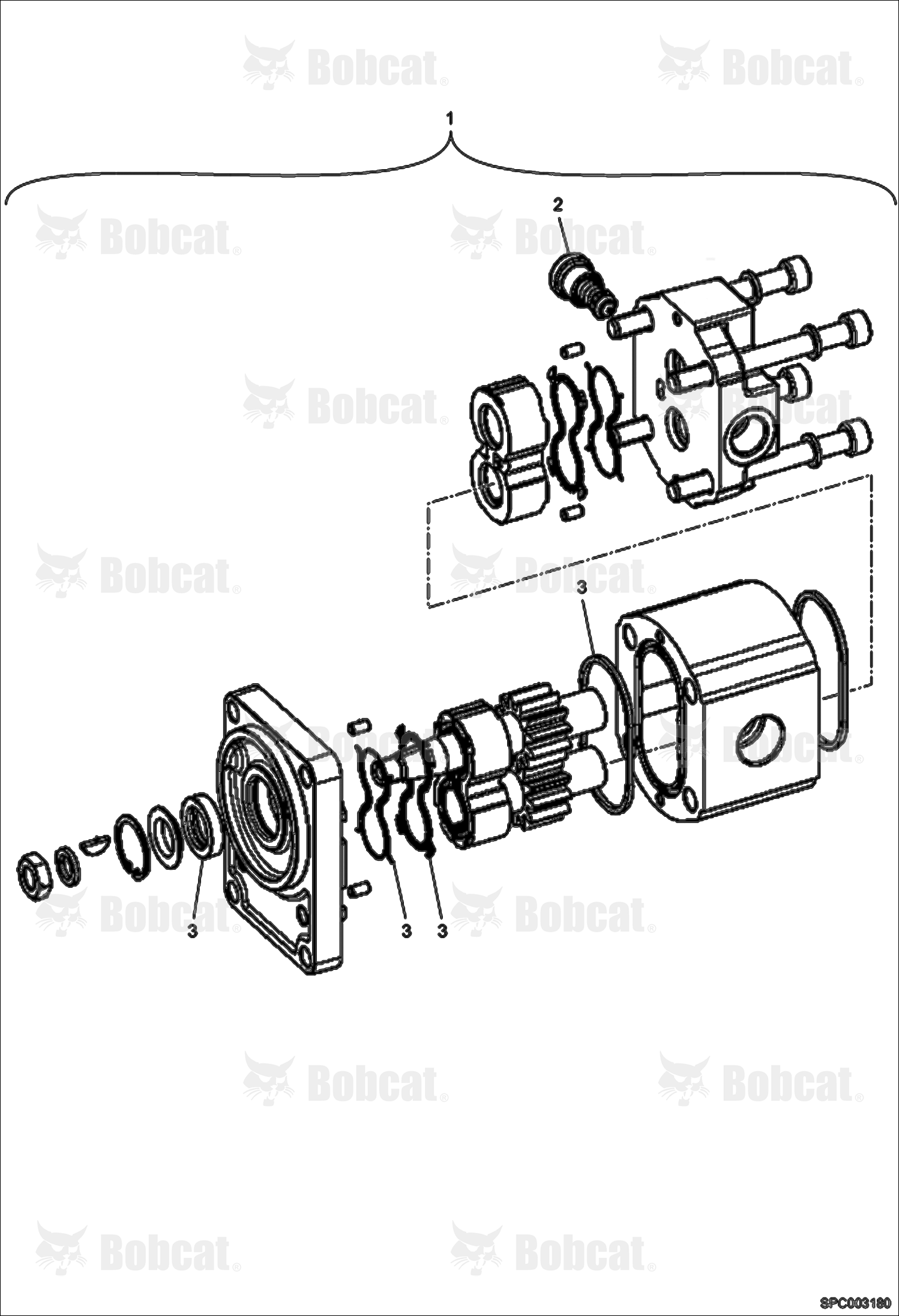 Hydraulic Motor (For Cooler fan, 1 speed)  362712001 - 362712022, 362612001 - 362612049