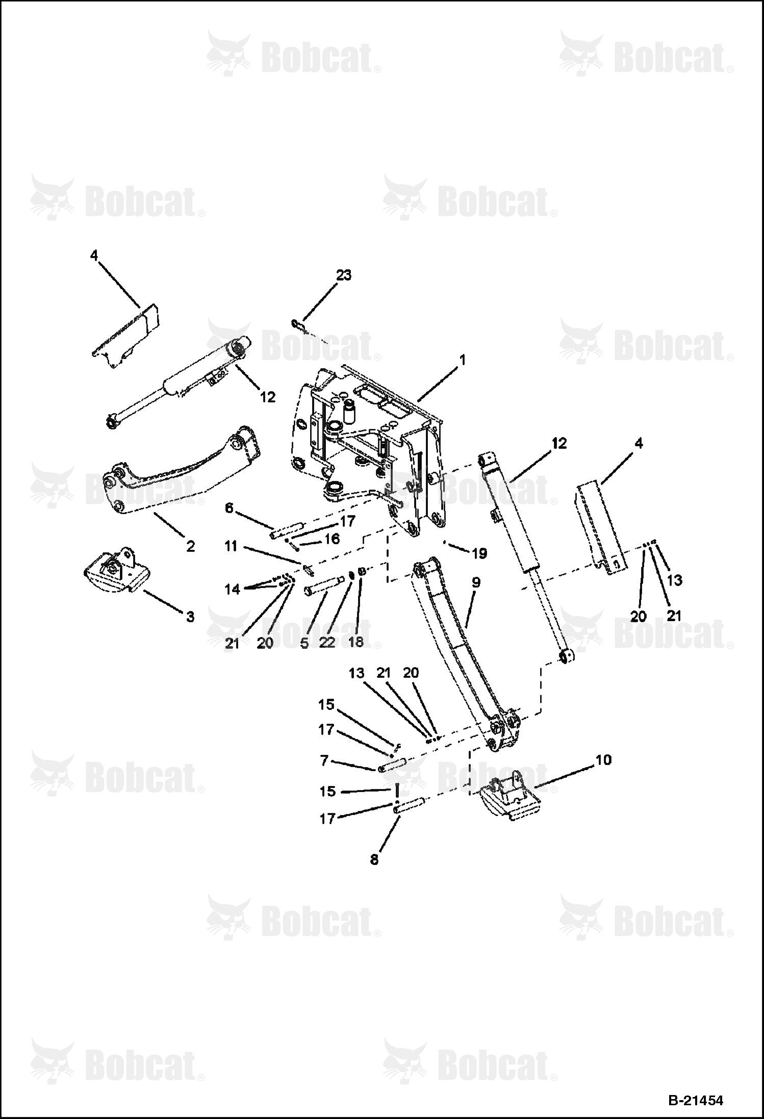 Trunnion W/STABILIZER (Center Mount)