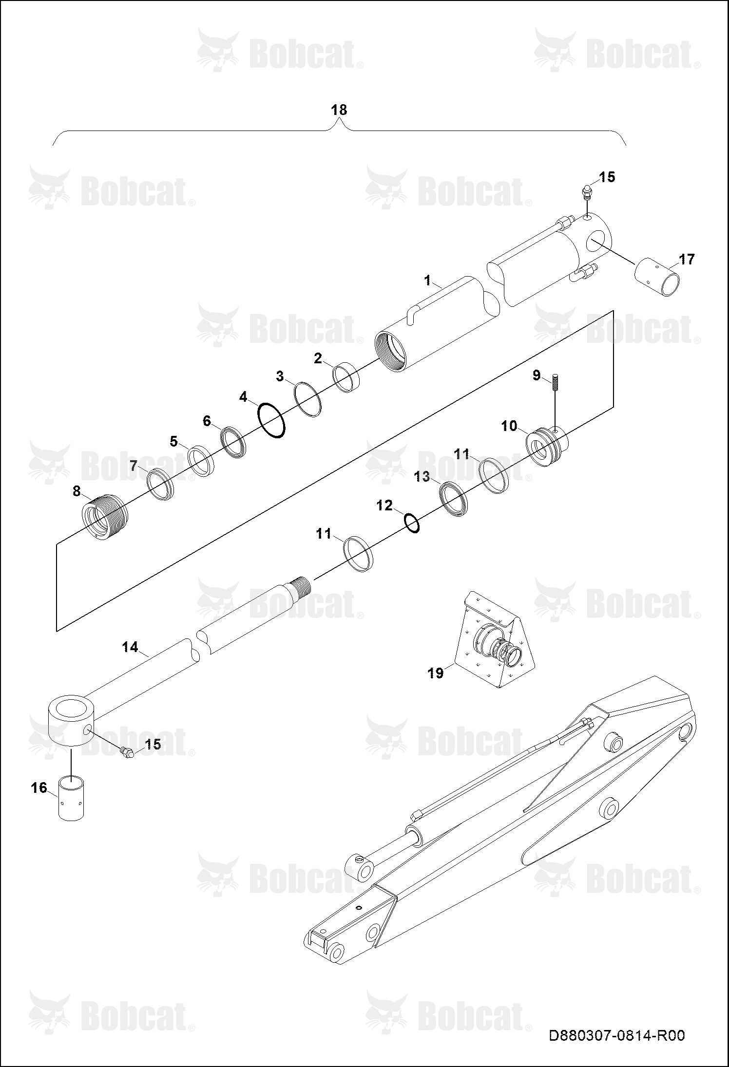 Backhoe Bucket Cylinder