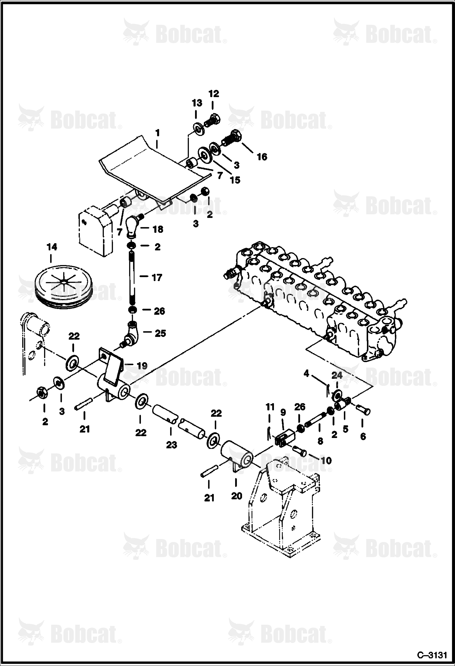 Control Pedal (Auxiliary Hydraulics) 508211001 - 508211308