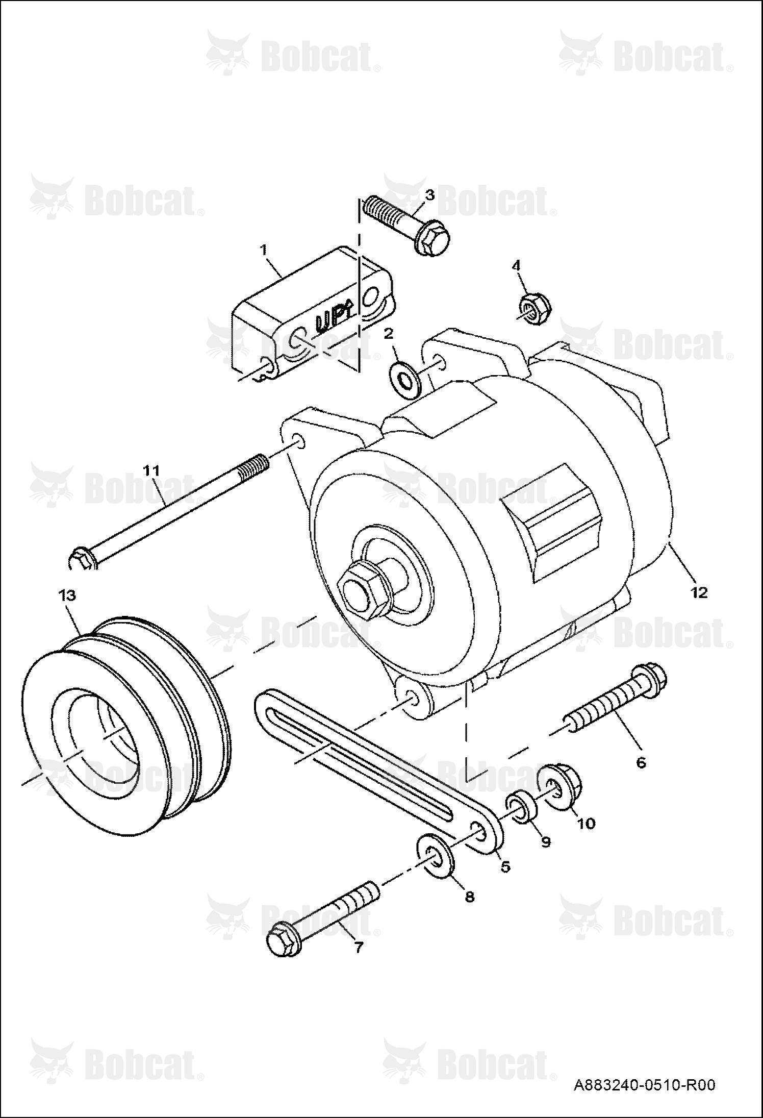 Alternator and Its Brackets