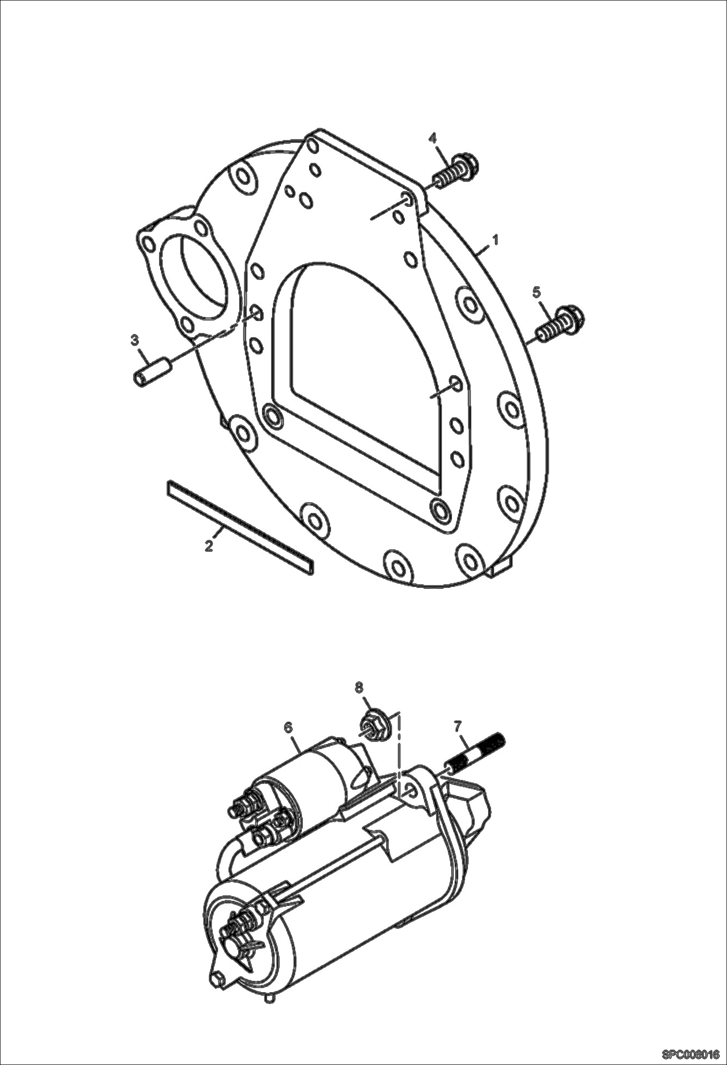 Flywheel Housing and Starter