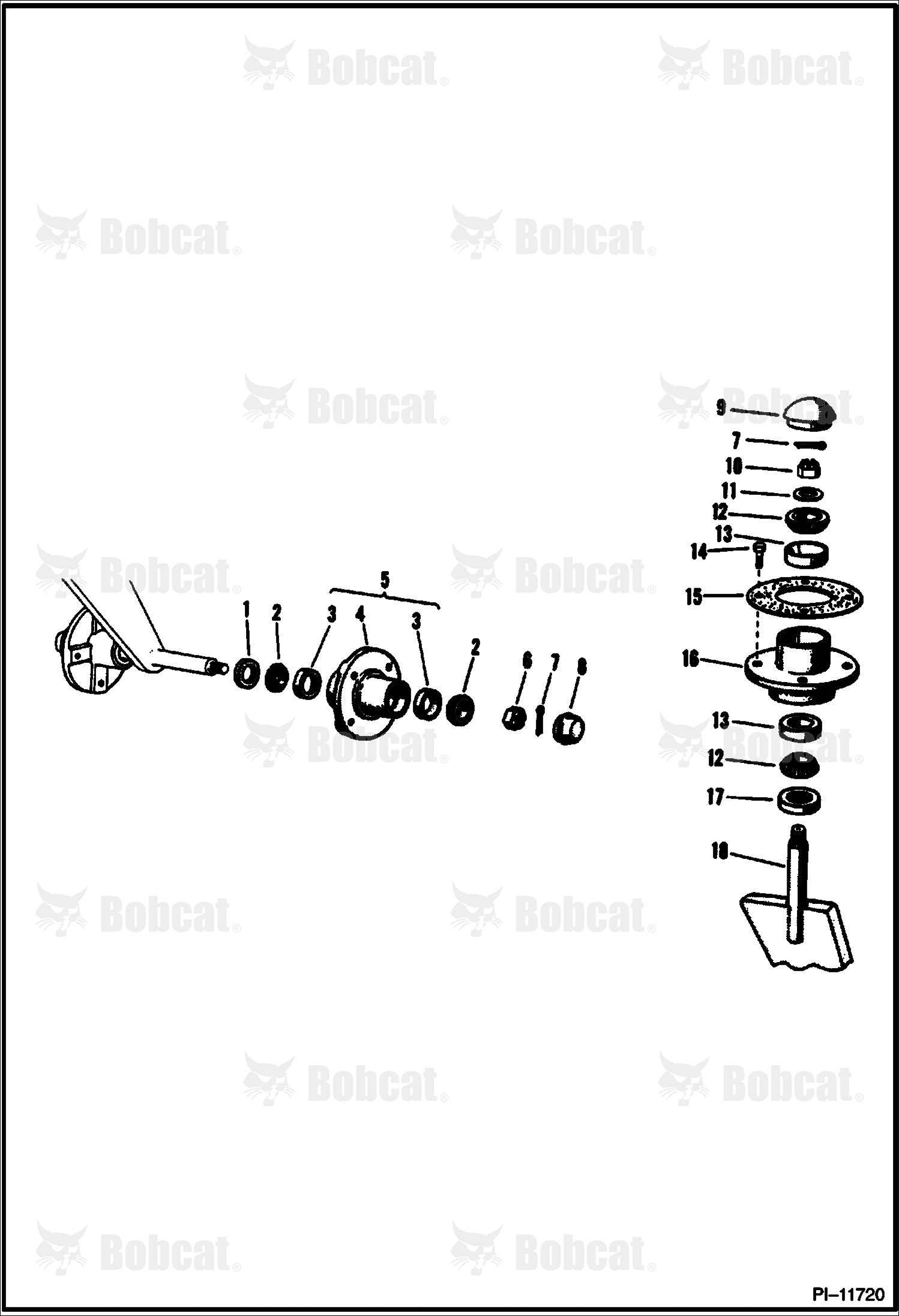 Caster Wheel Hub & Spindle