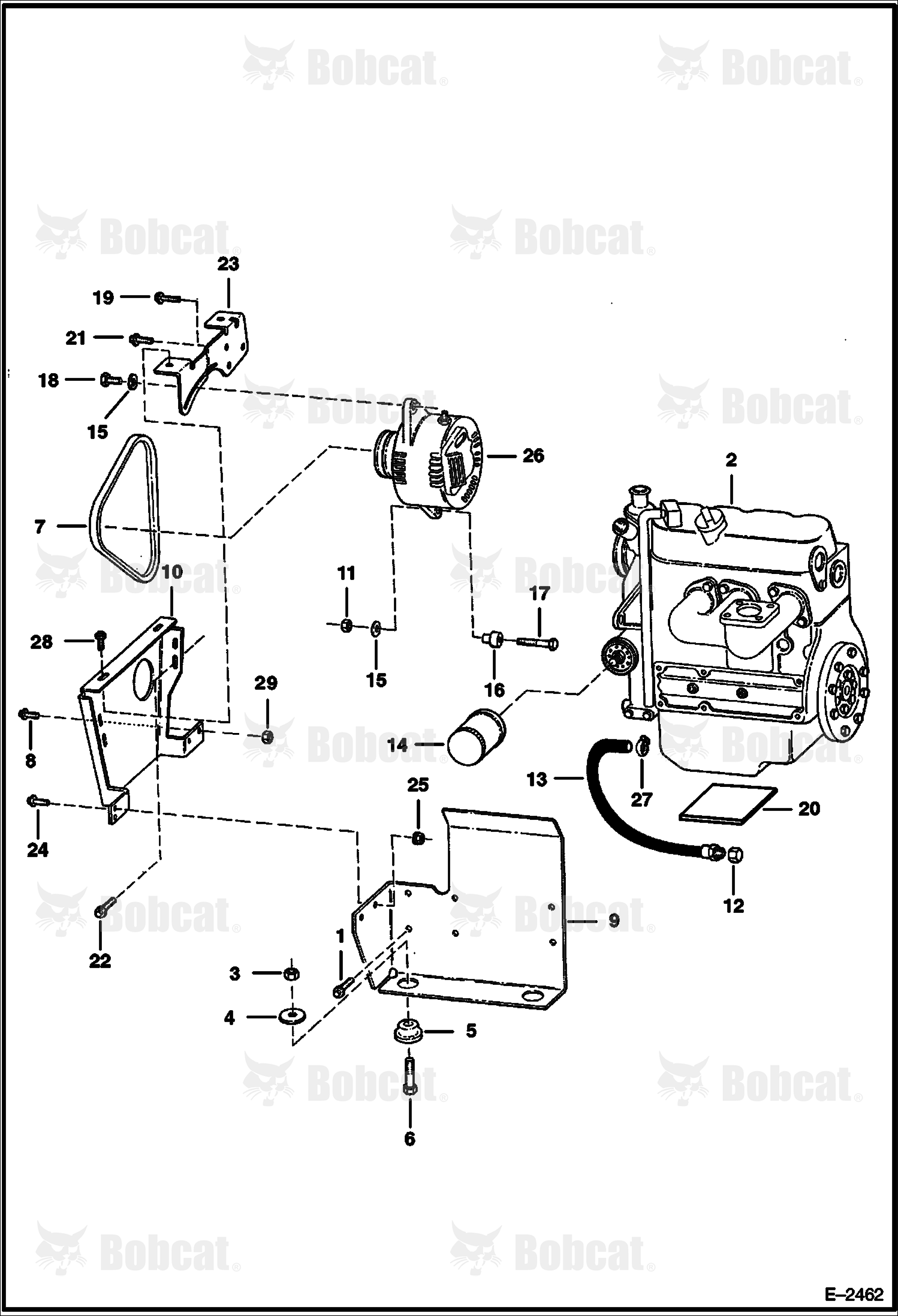 Engine & Attaching Parts (Belt Drive, Alt.)  515011001 & Above, 515111001 & Above