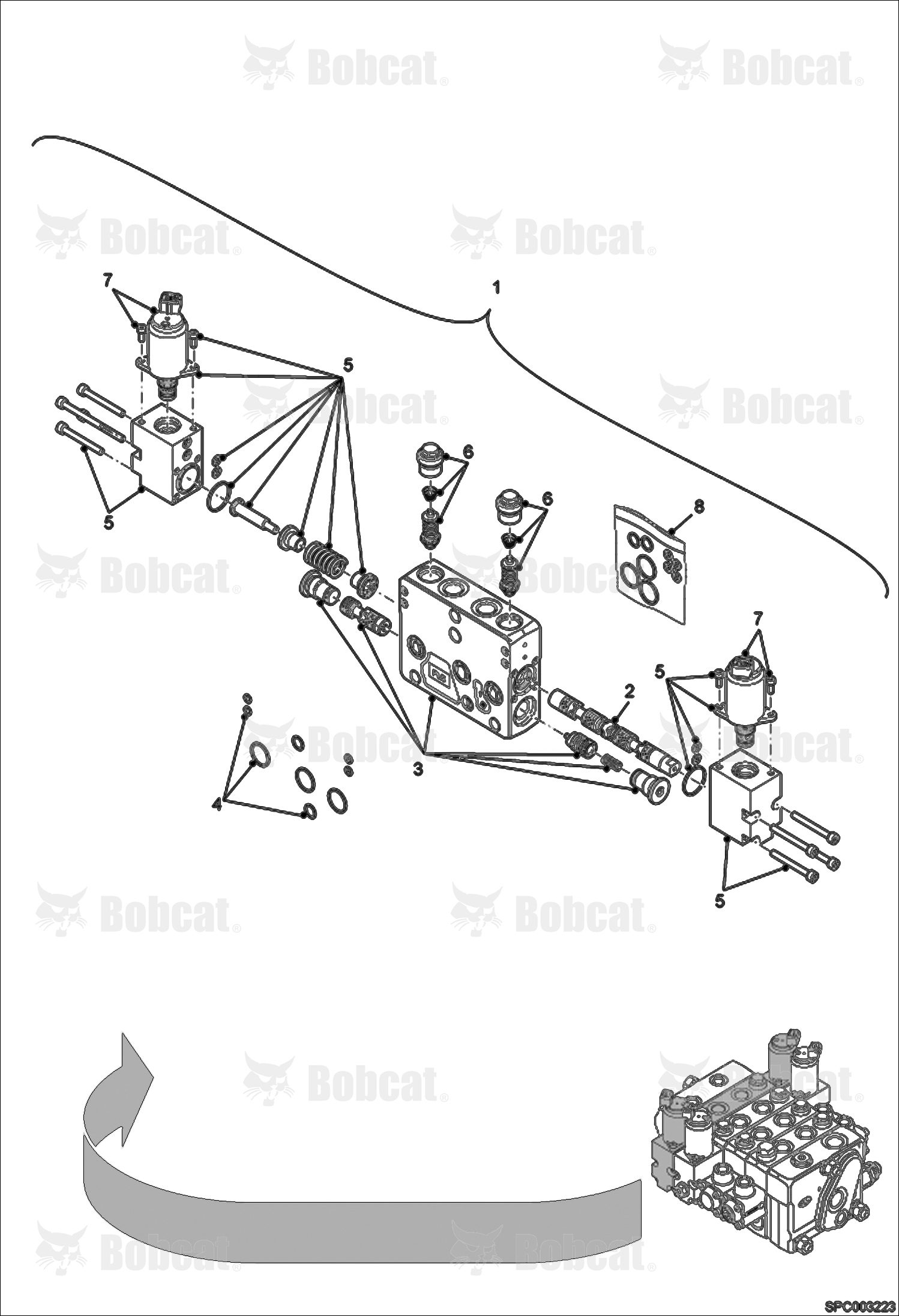 Control Valve Section (Auxiliary Hydraulics Section)