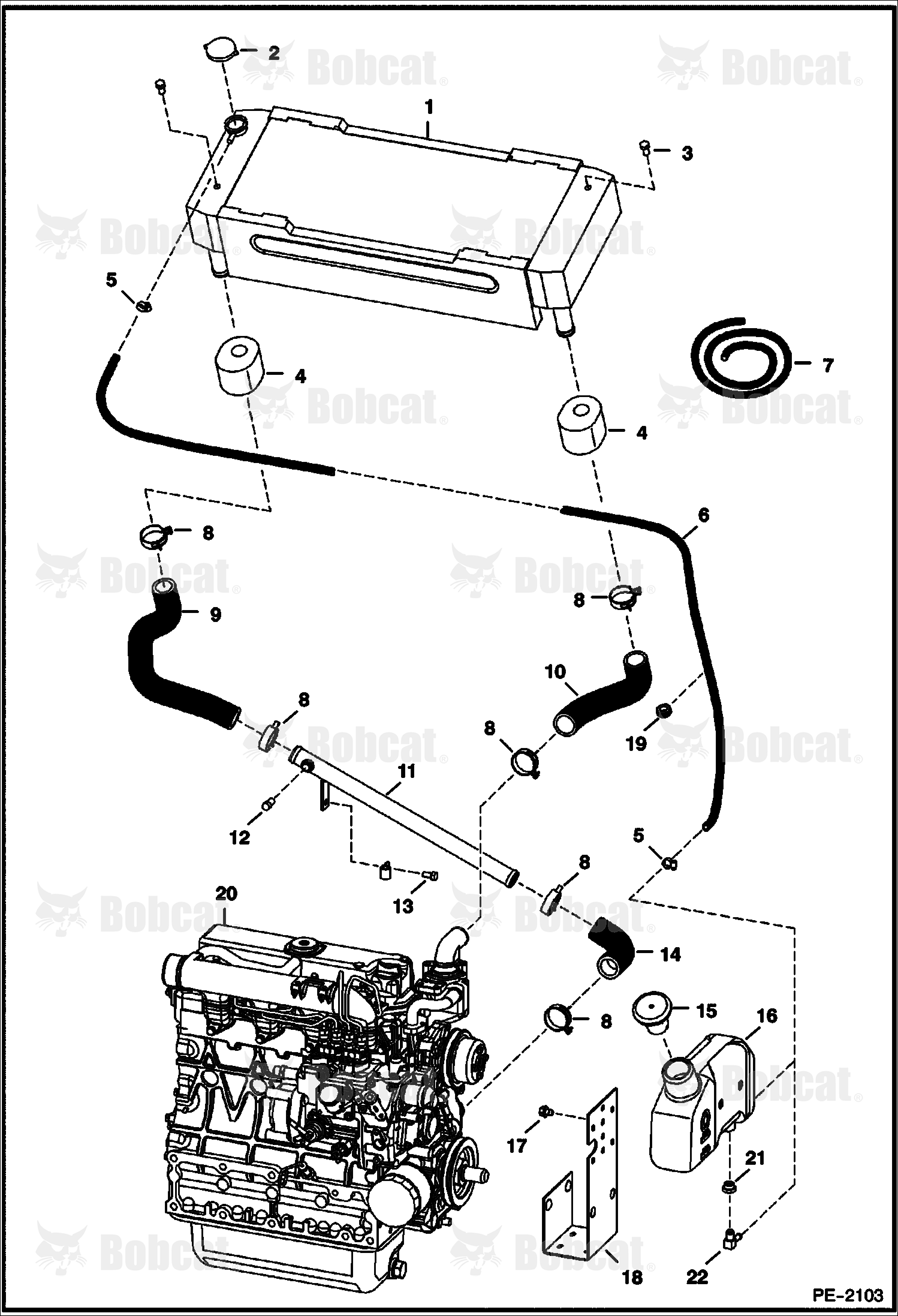 Engine & Attaching Parts (Radiator Water Exchanger)