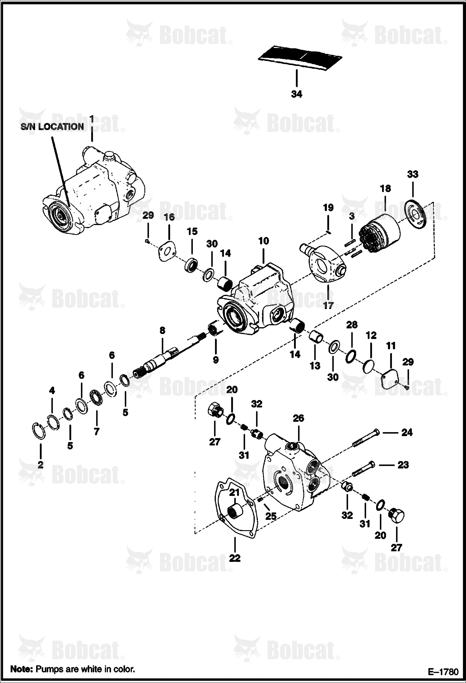 Hydrostatic Pump (Gear Pump End)  561811771 & Below, 561912215 & Below