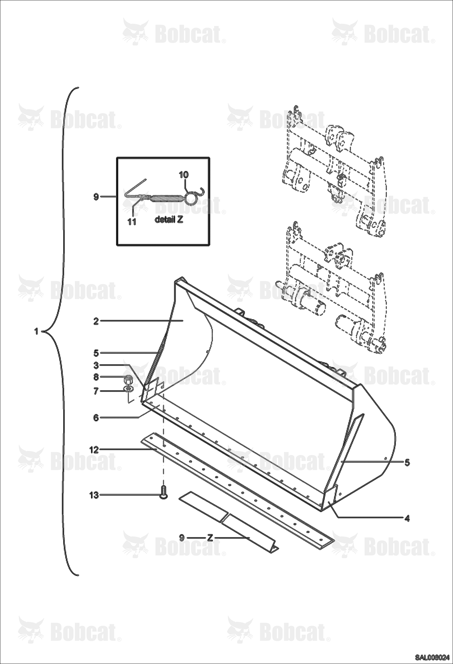 Licht Material Bucket (1950 mm)