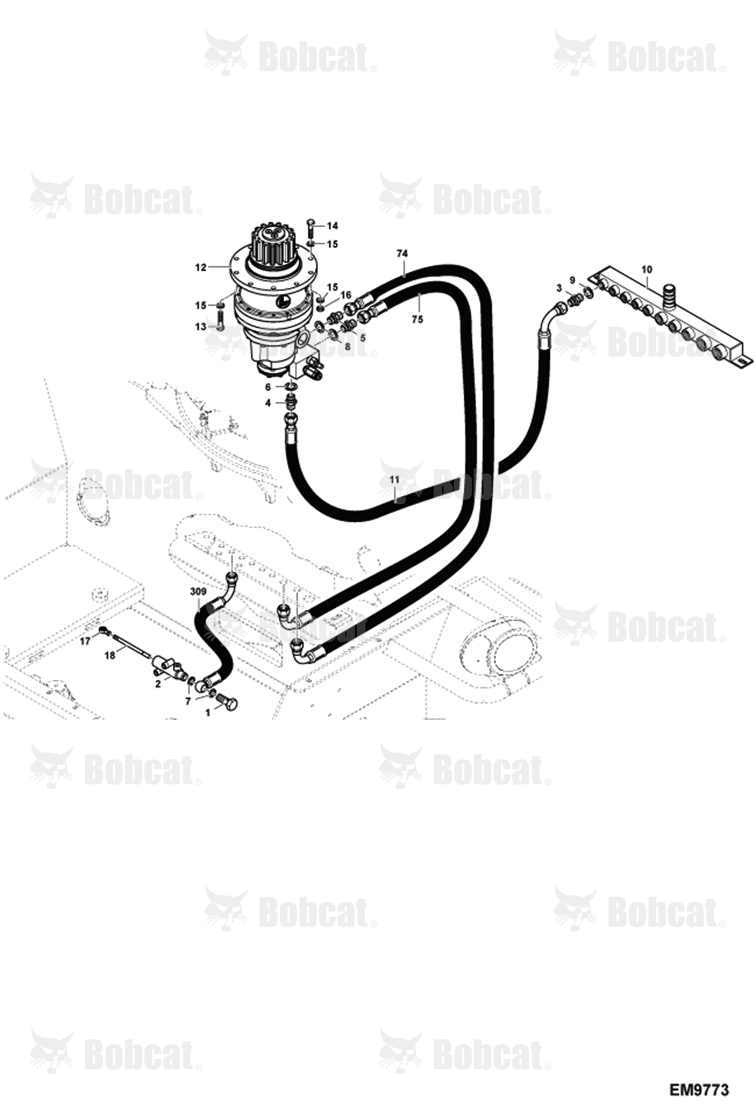 Hydraulic Circuitry (Swing Motor)