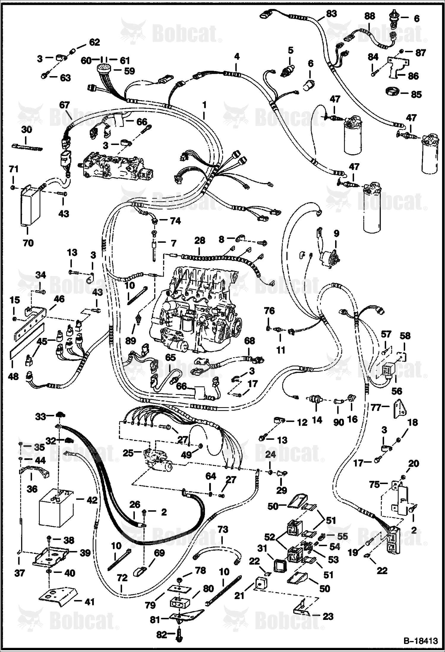 Engine Electrical Circuitry (W/O B.O.S.S. Option)