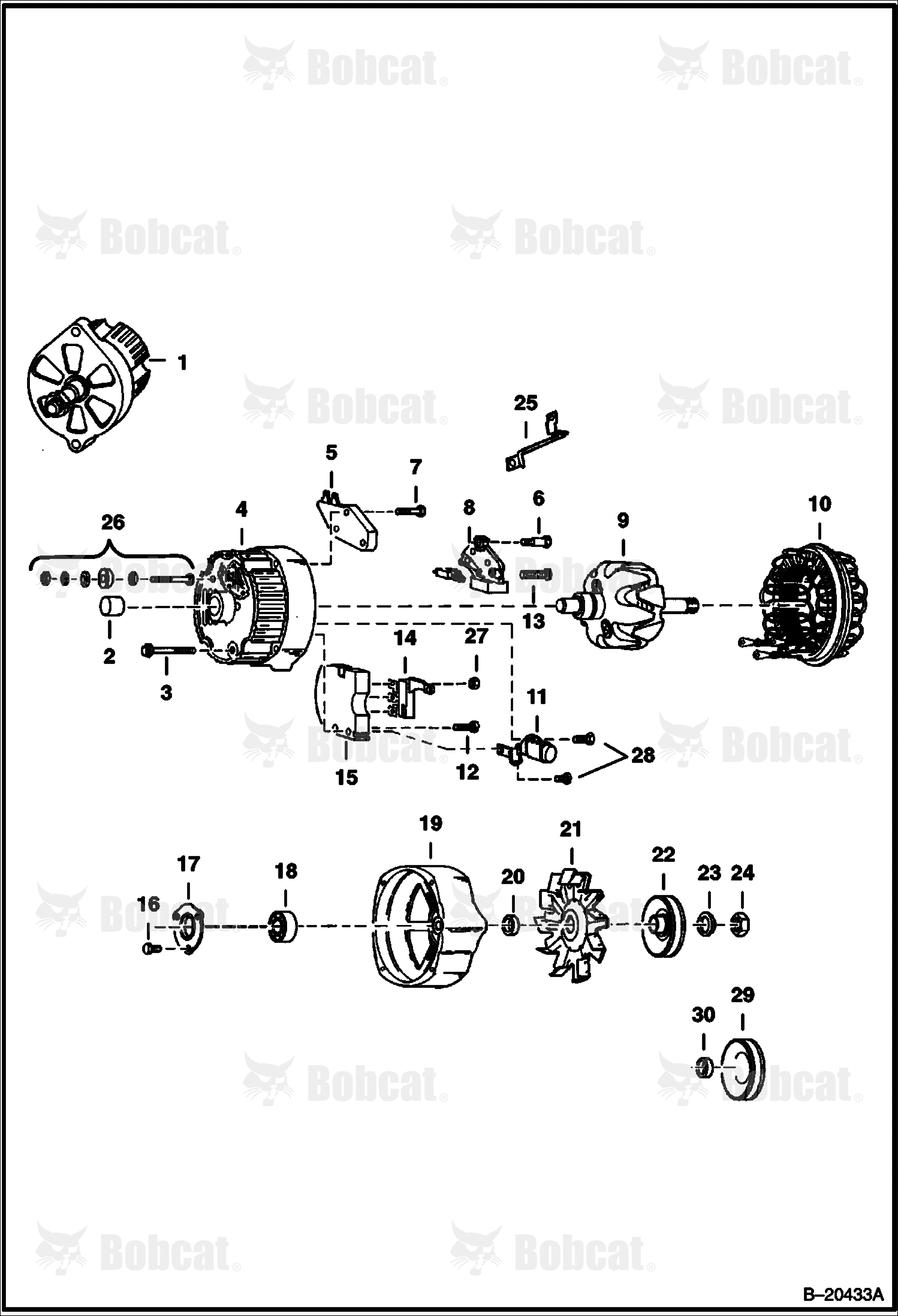 Alternator (Open - Delco 1105070 or 1105422)