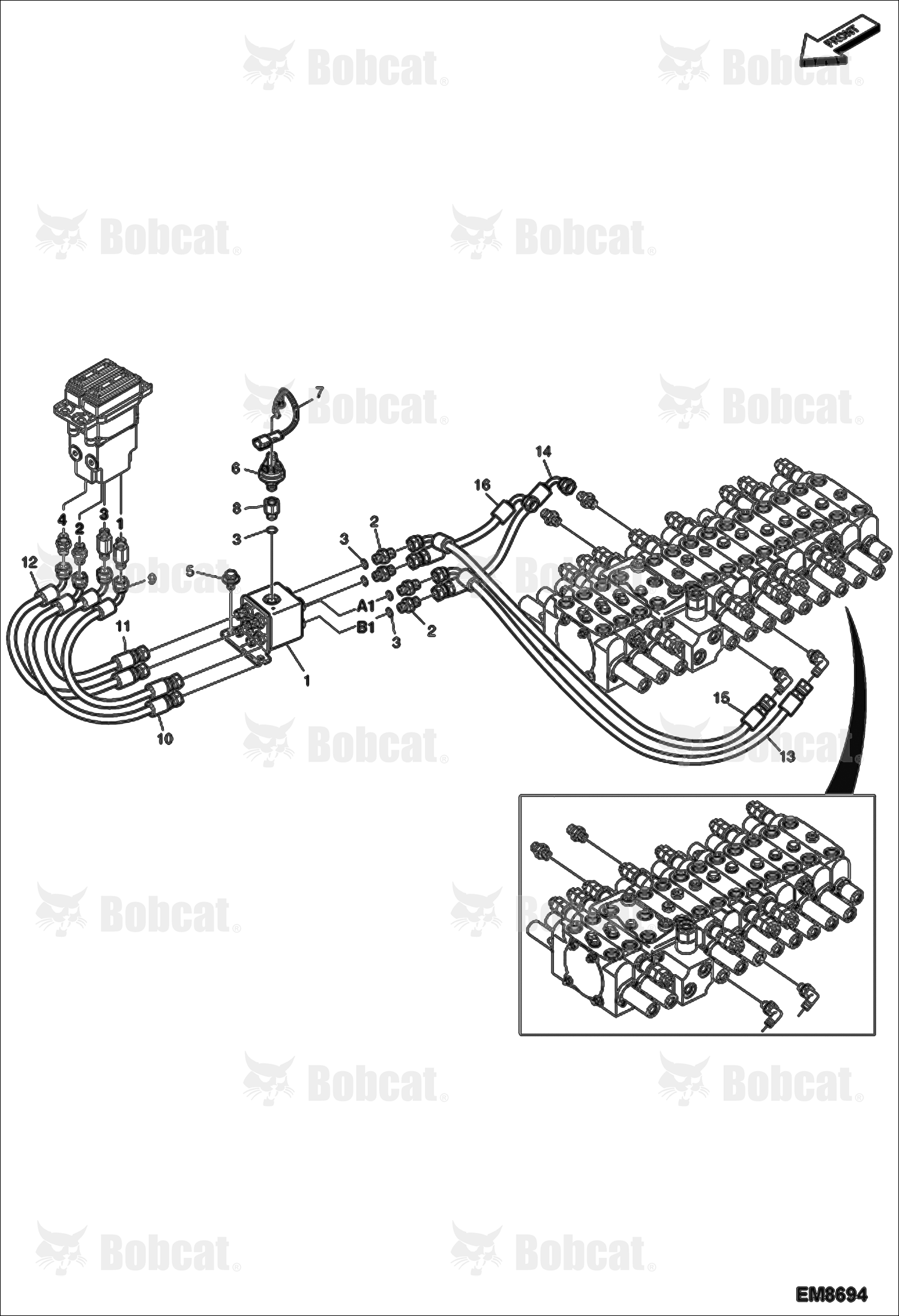 Hydraulic Pilot Circuitry (Travel W/Motion Alarm) (Optional)