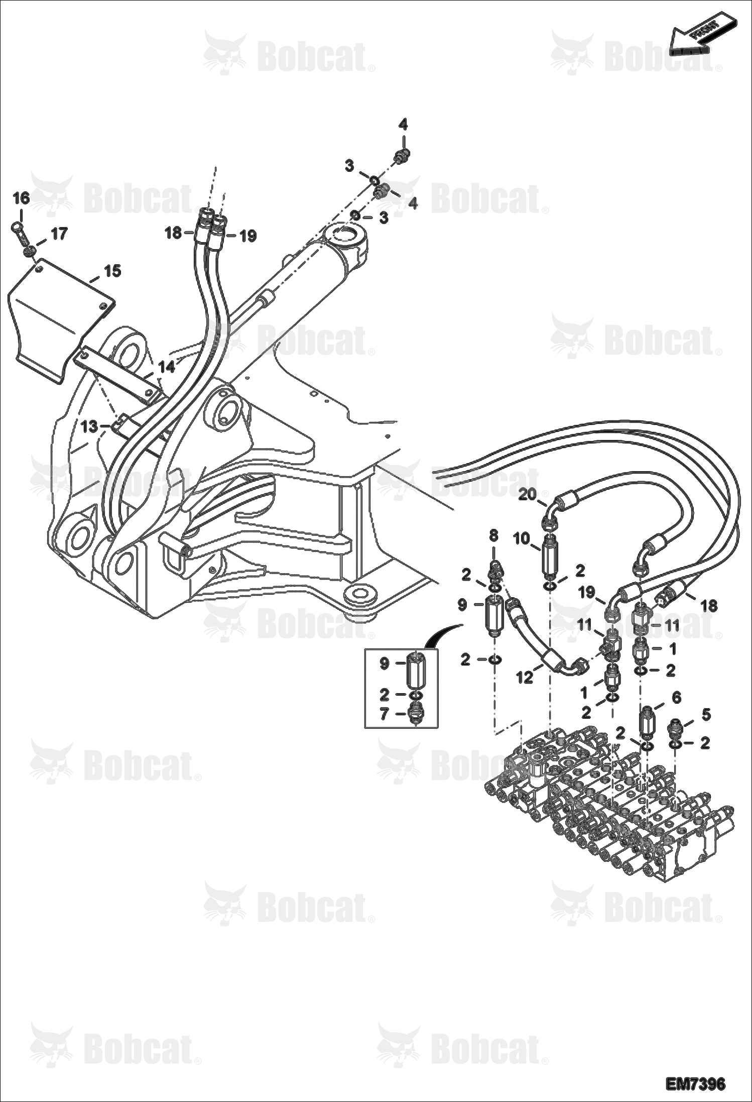 Hydraulic Circuitry (Work Hoses) (Arm)