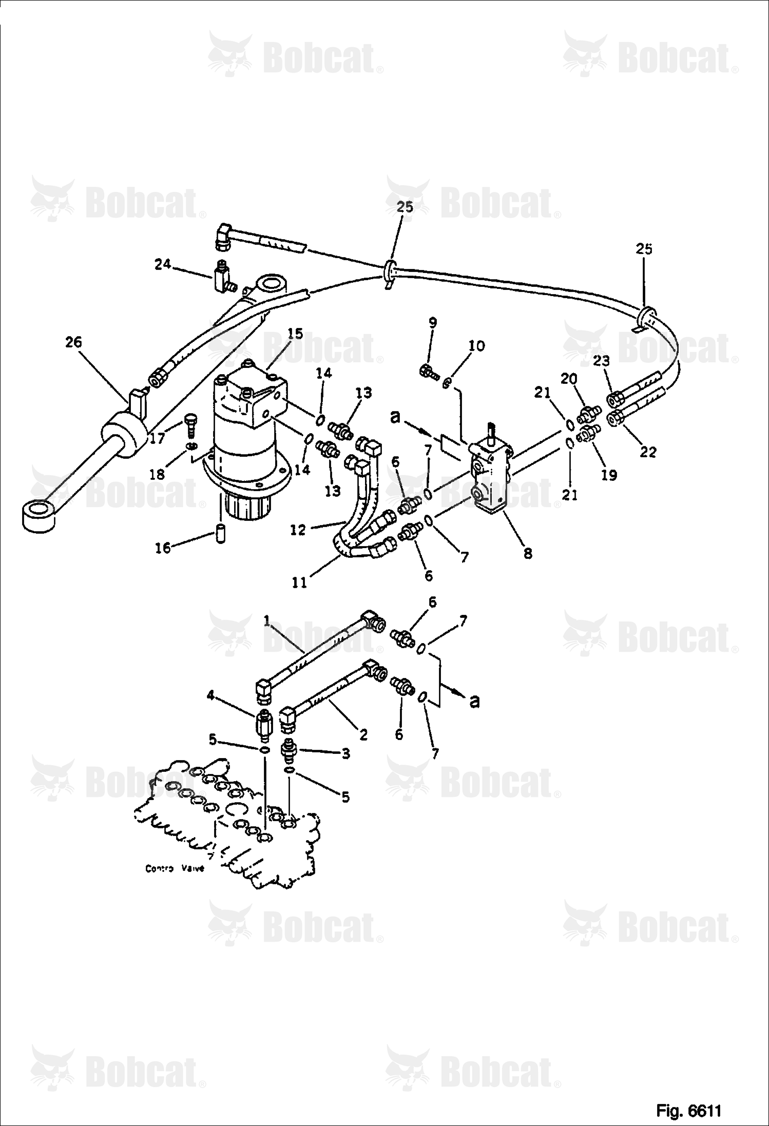 Hydraulic Piping (SWING Motor and Boom Swing LINE)