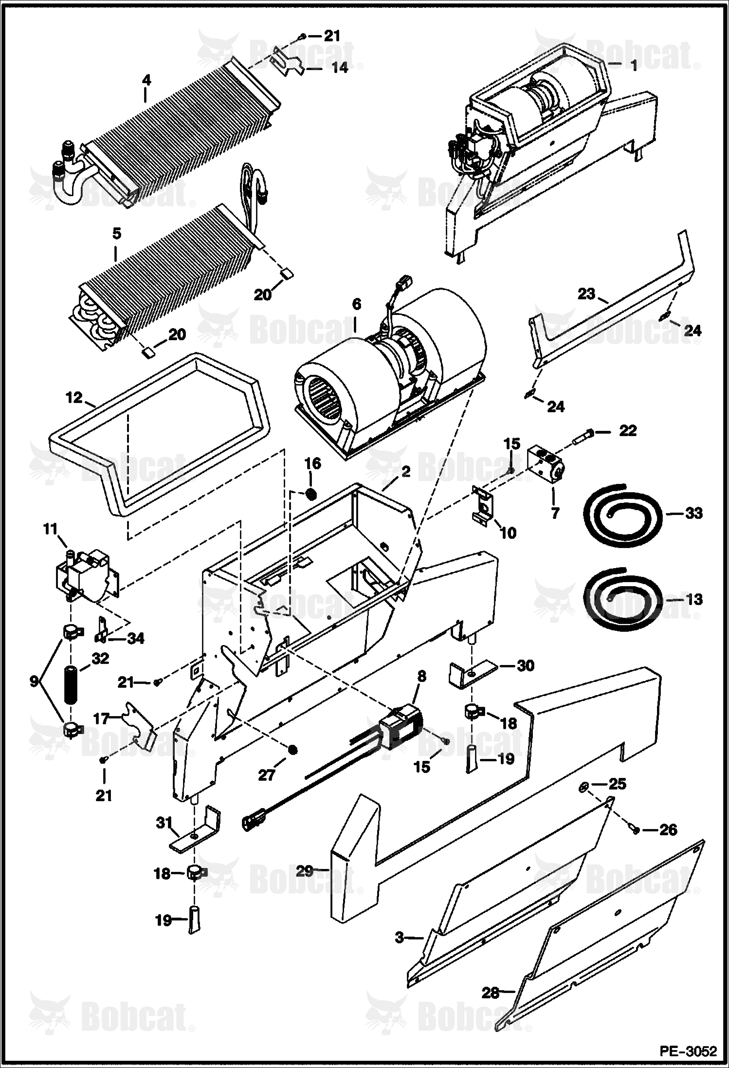 Heater & A/C (HVAC Assembly) (Metal Housing)