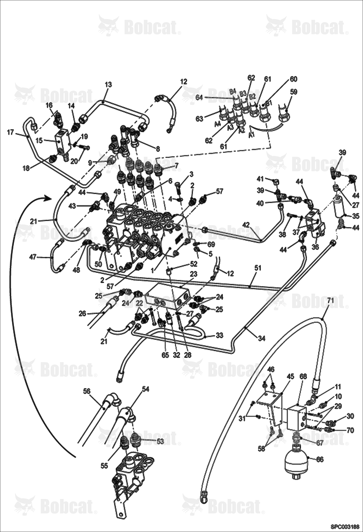 Hydraulic Control Valve Installation 364612501 & Above, 364712501 & Above