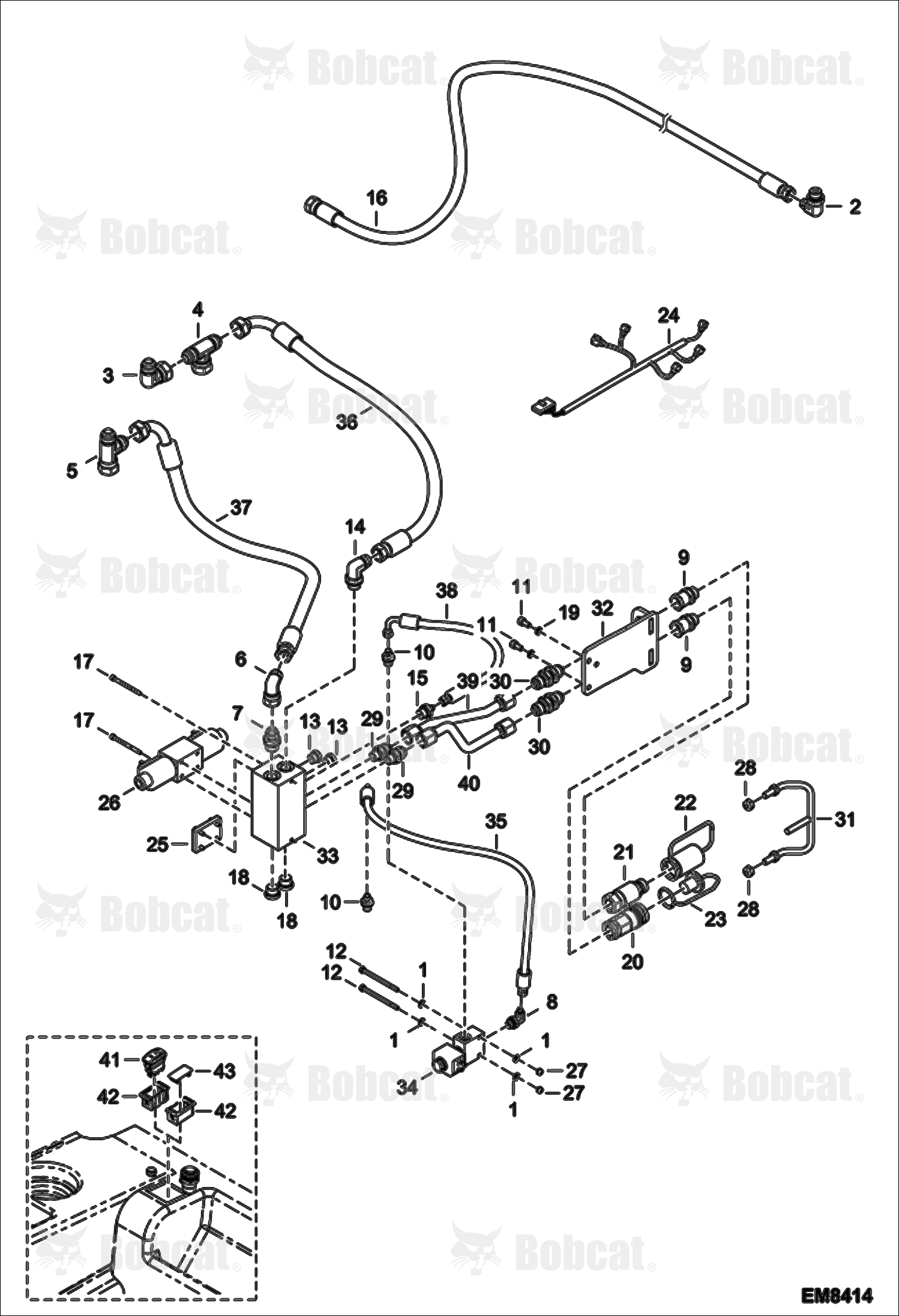 Rear Auxiliary Hydraulics  A8HM13000 - A8HM14999, A8HN13000 - A8HN14999