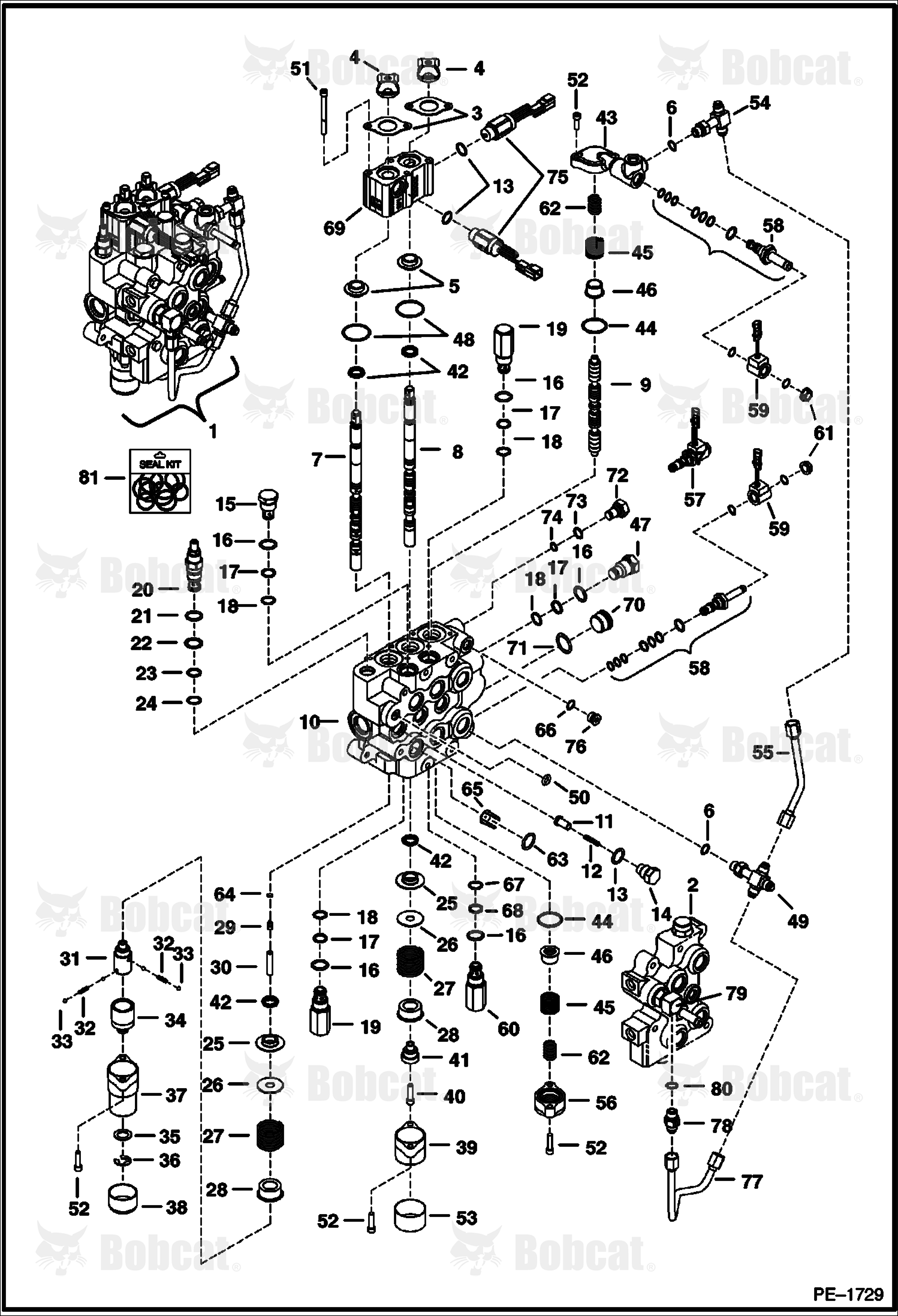 Hydraulic Control Valve (Spool Lock) (W/ BICS Control Valve)