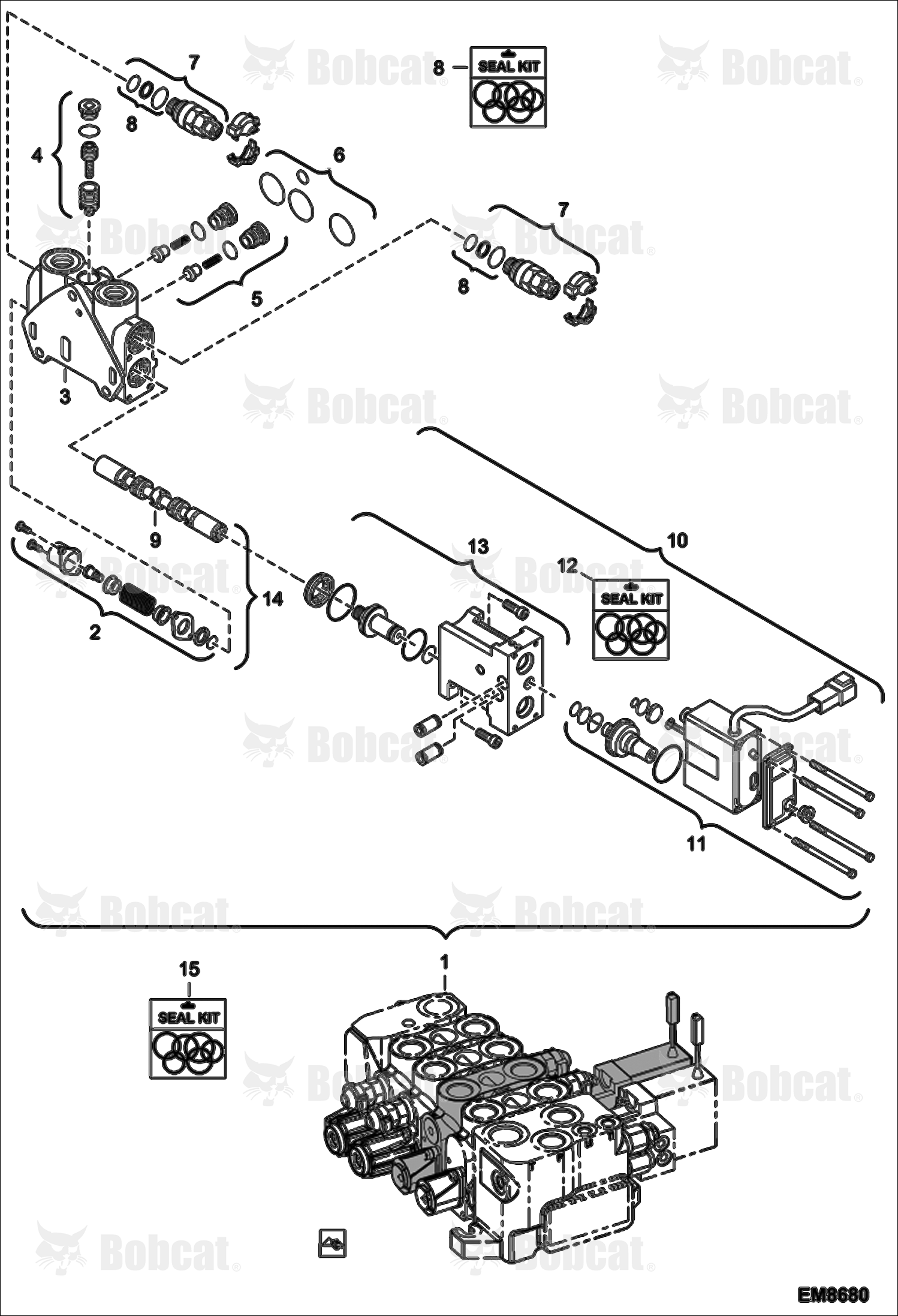 Hydraulic Control Valve (Telescope Section) (Vendor Partnumber 08 402 020)