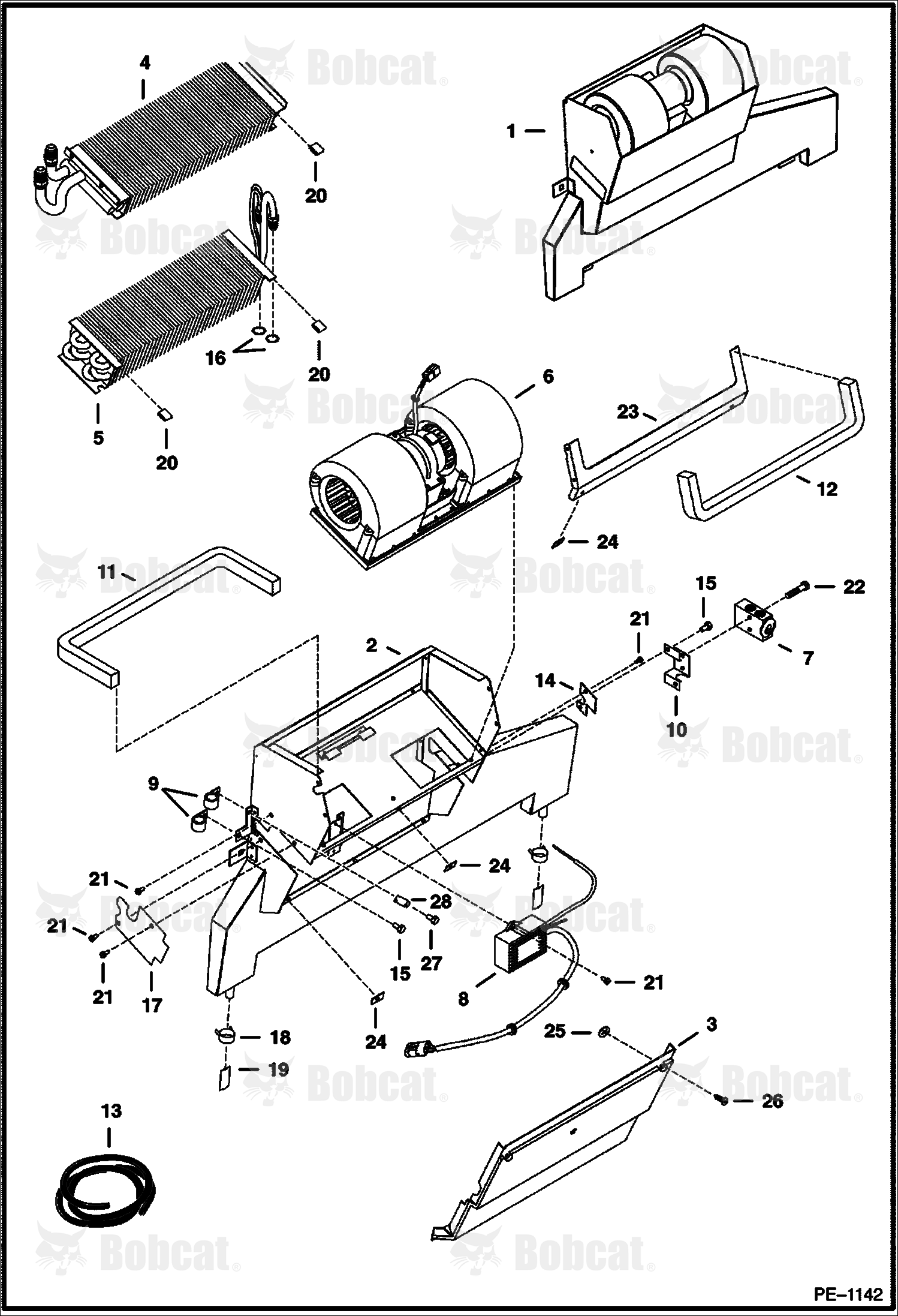 Heater & A/C (HVAC Assembly) (S185)  525011001 & Above, 525111001 & Above