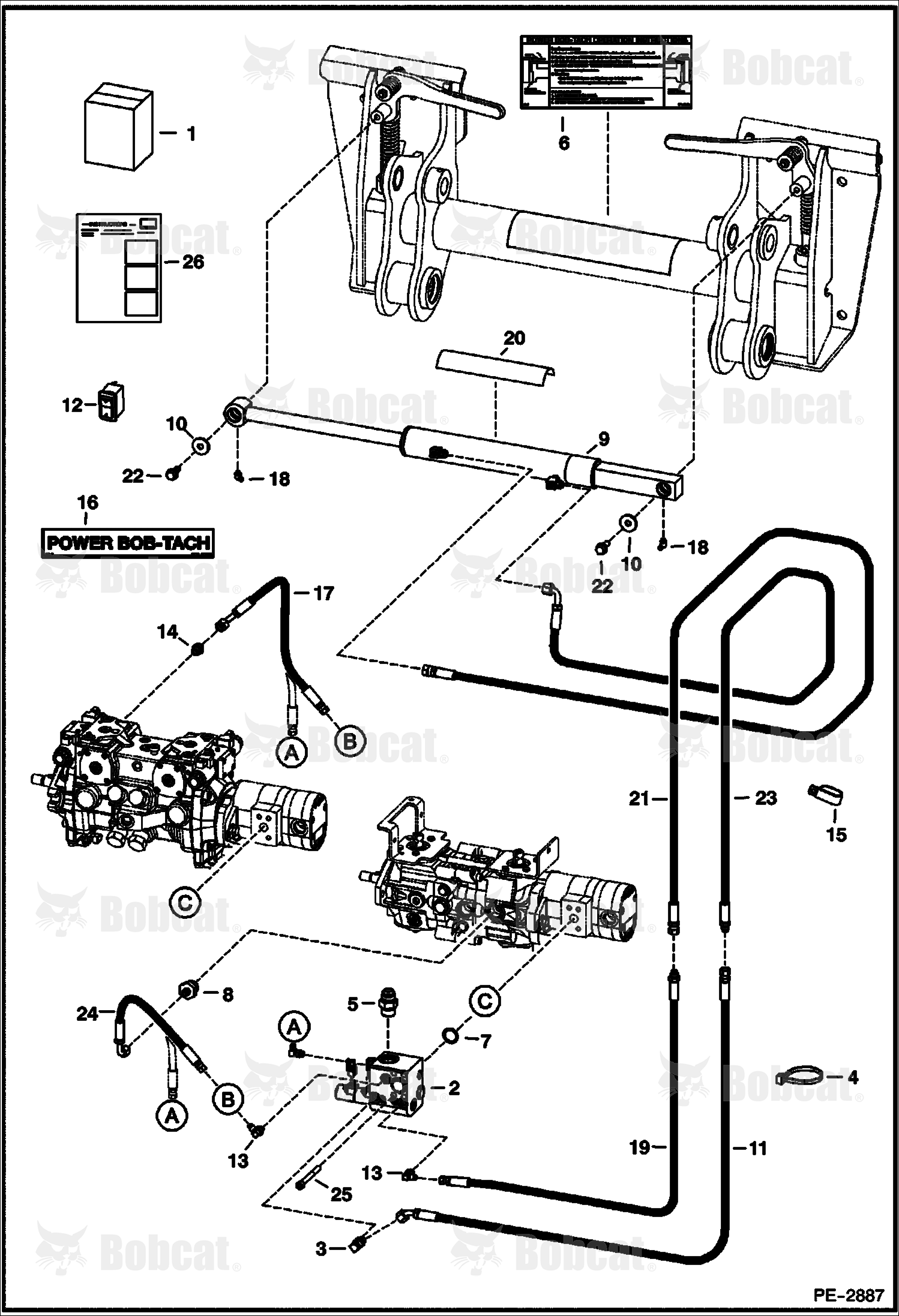 Power BOB-TACH (Kit) (Rear Mounted Cylinder Ports)