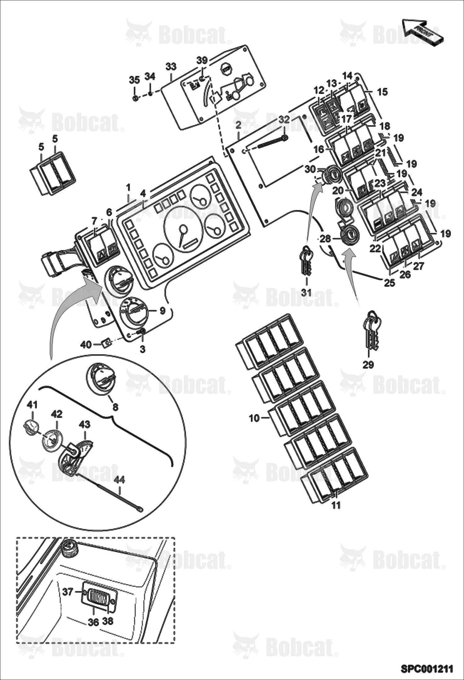 Instrument Panel  A8GJ11001 - A8GJ12999, A8GV11001 - A8GV12999