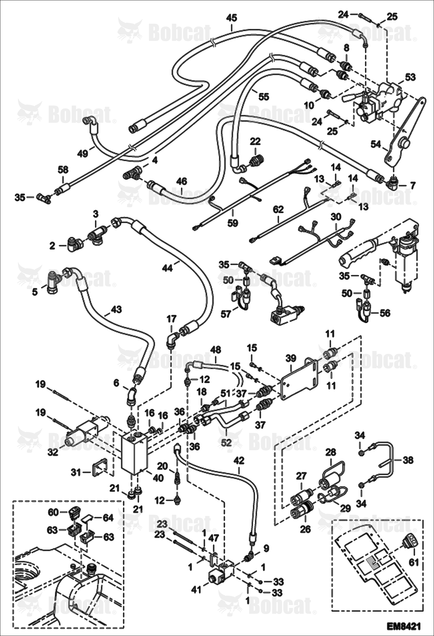 Rear Auxiliary Hydraulics & Trailer Brake (Italy Version)  A8GV11001 - A8GV14999, A8GJ11001 - A8GJ14999
