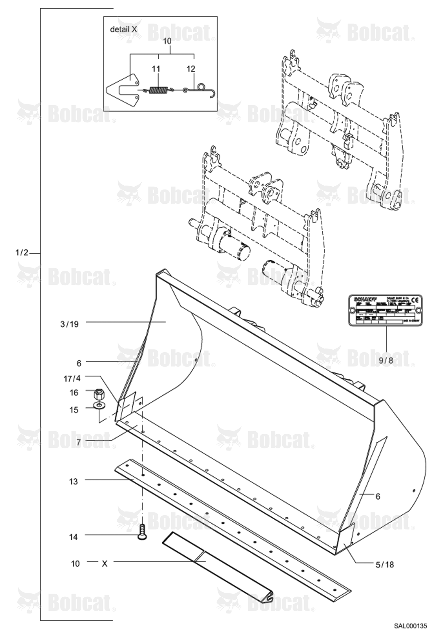 Light Material Bucket 1950MM1,20CBM + 1,35CBM