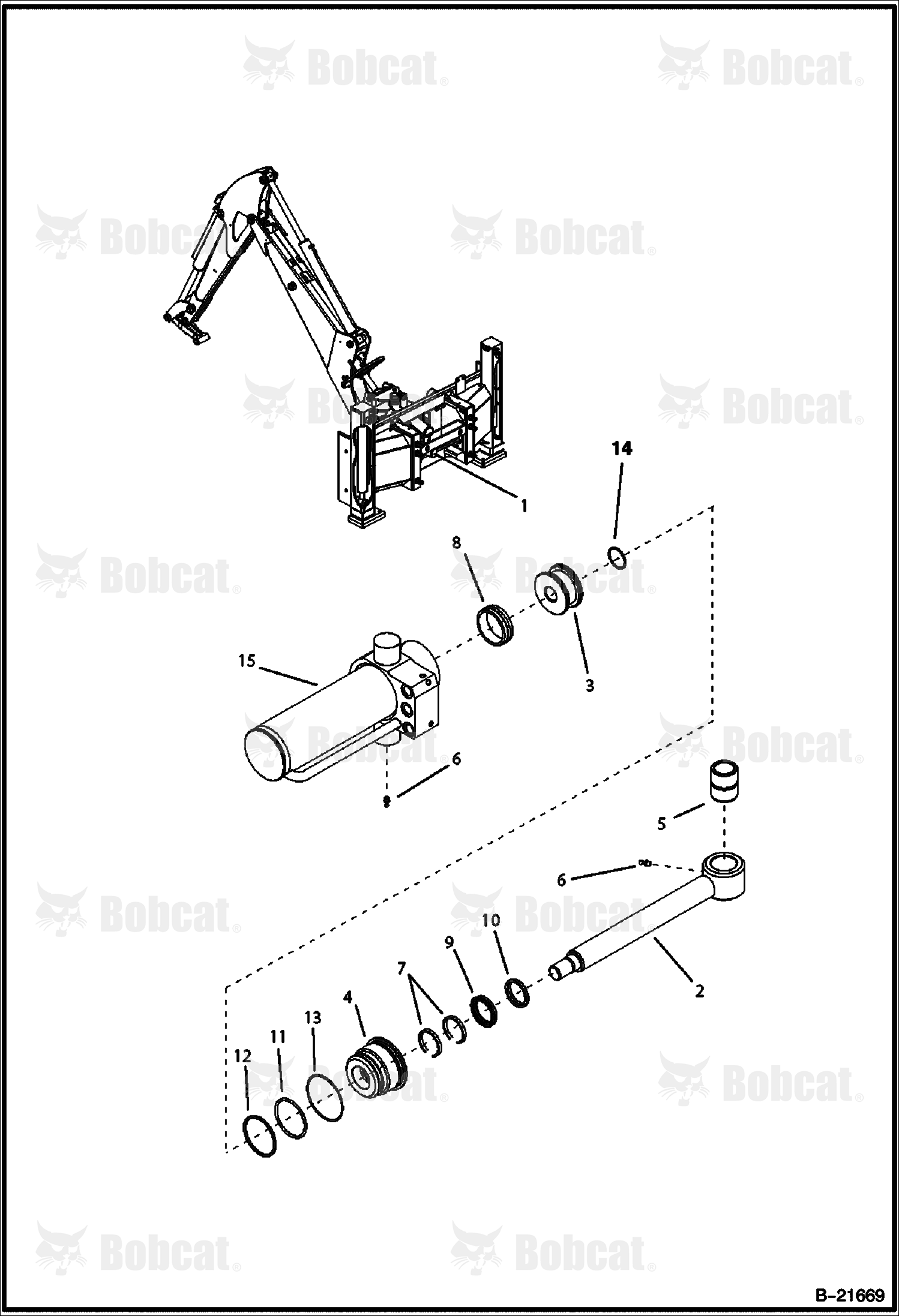Swing Cylinder (Sideshift) (Lower)