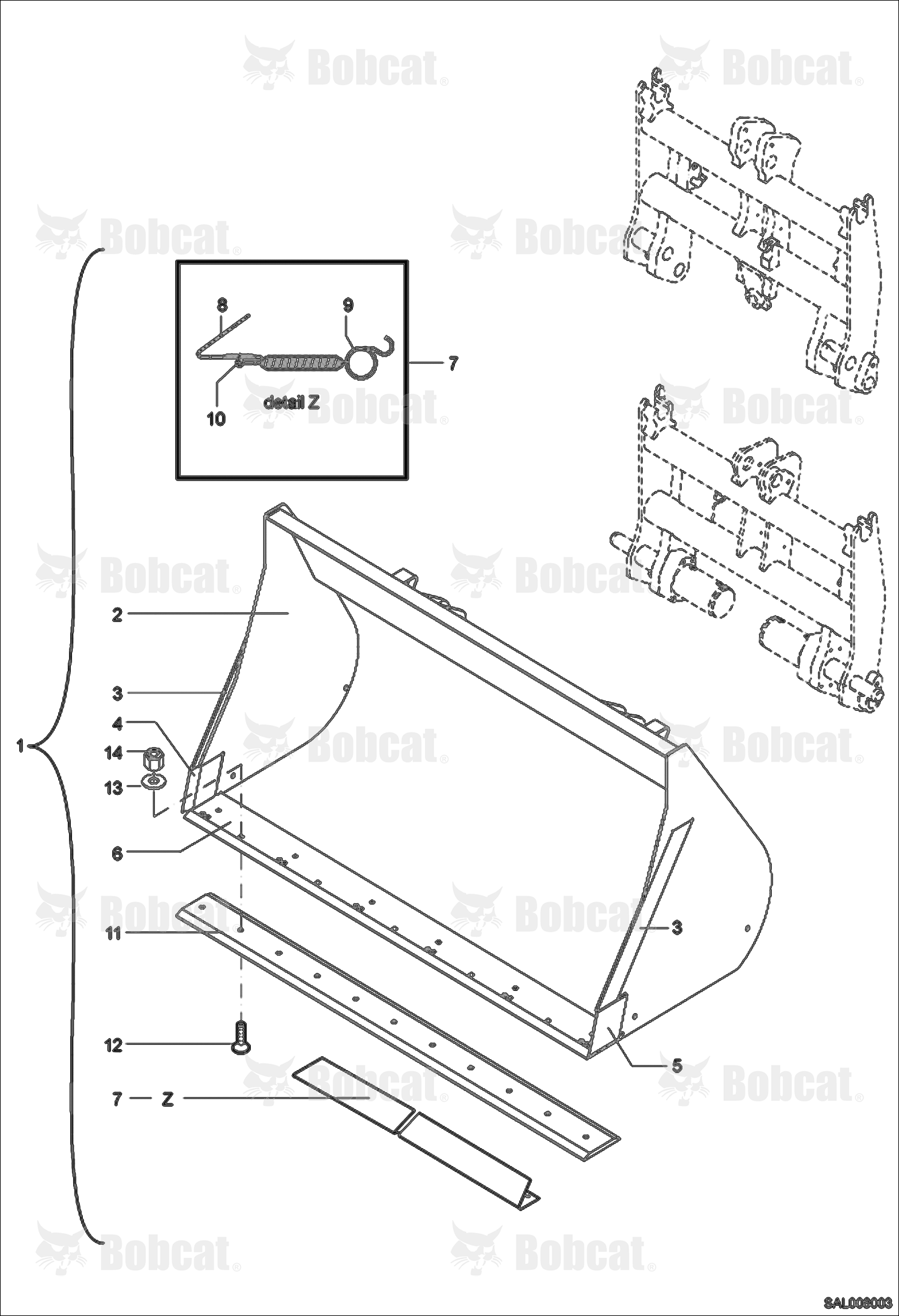 Light Material Bucket (1700mm 0,80cbm)