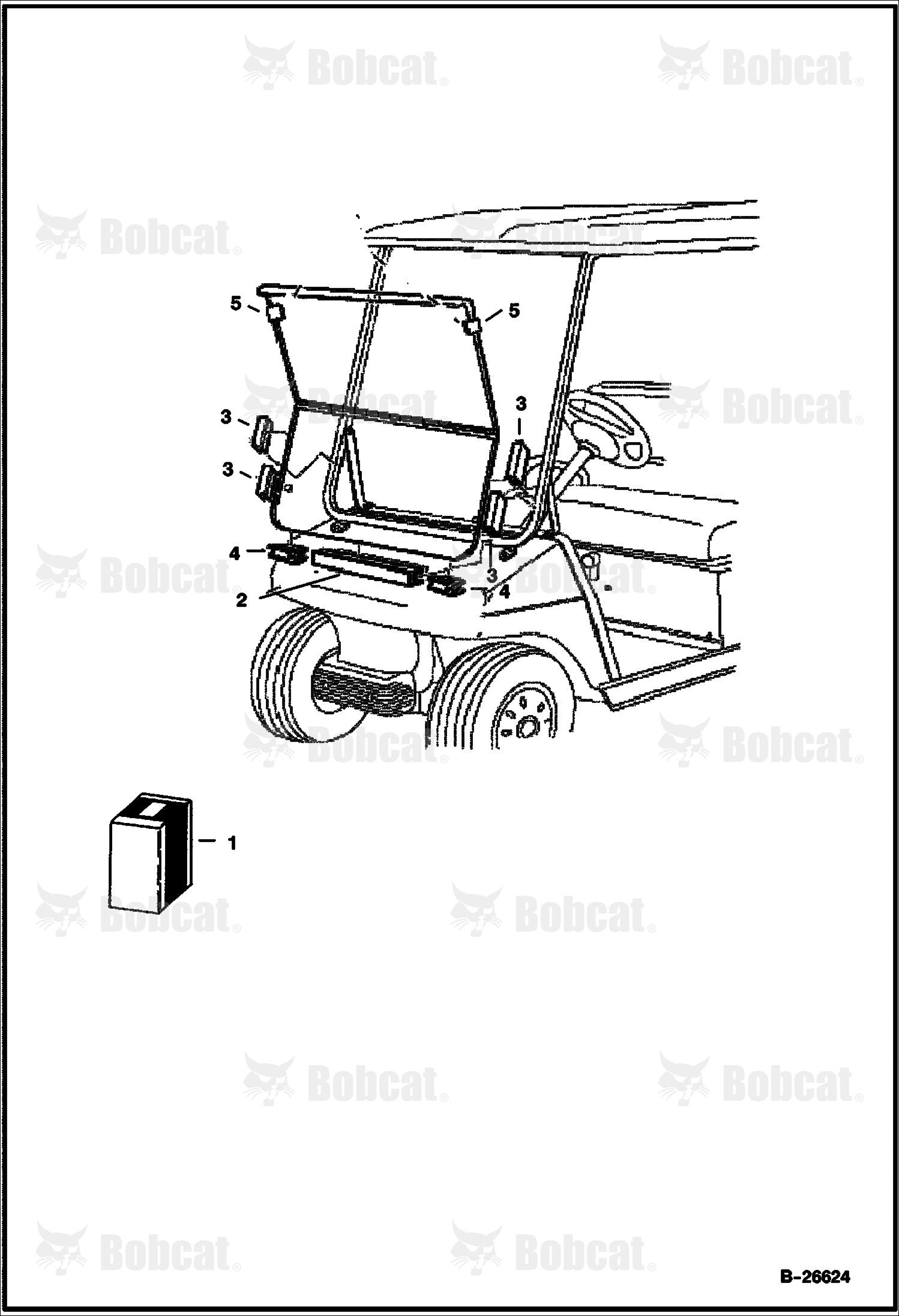 Windshield KIT, FOLD-DOWN