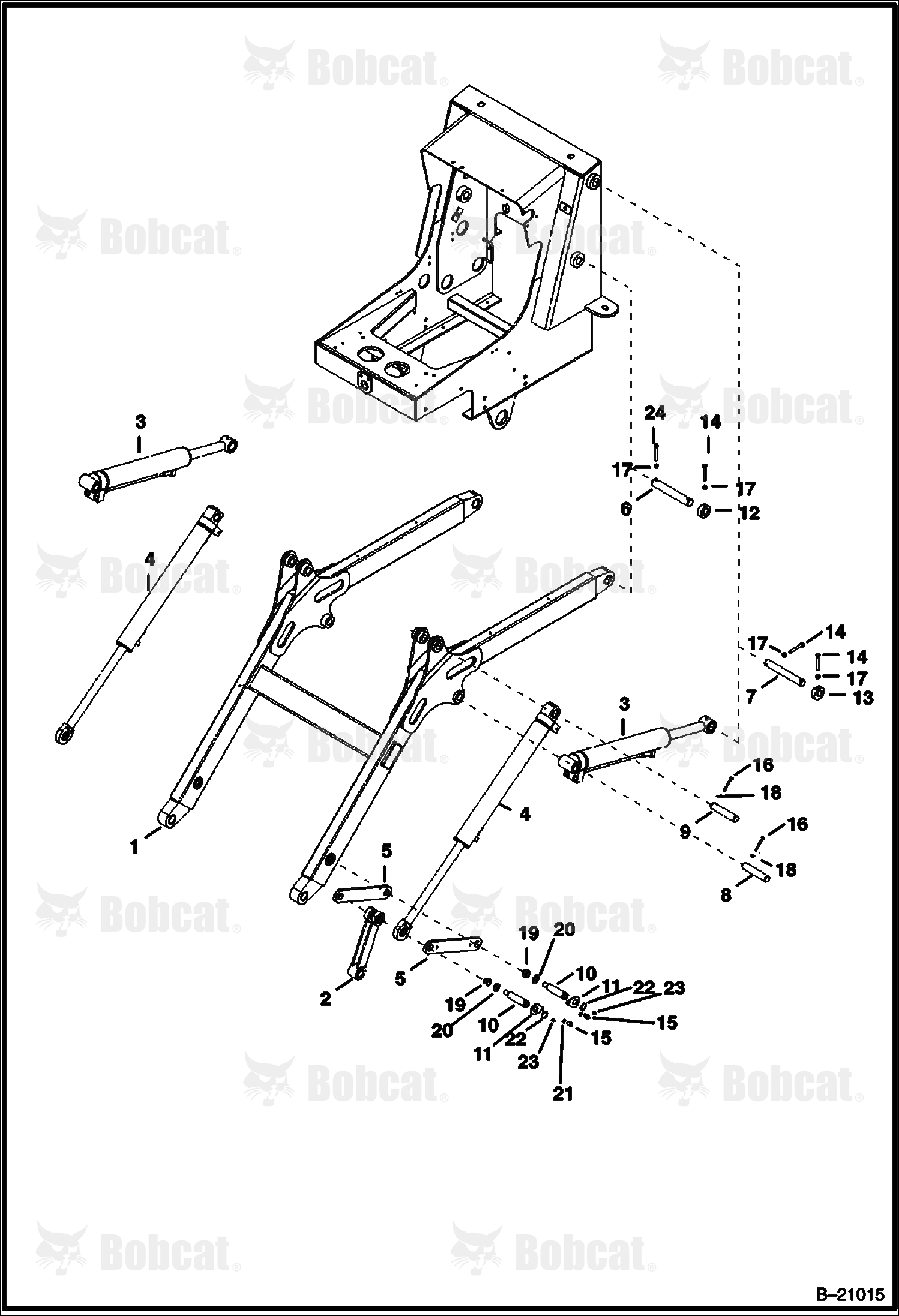 Lift Arm & Attaching Parts (B200) (B250)  570211001 - 570211100, 570311001 - 570311070