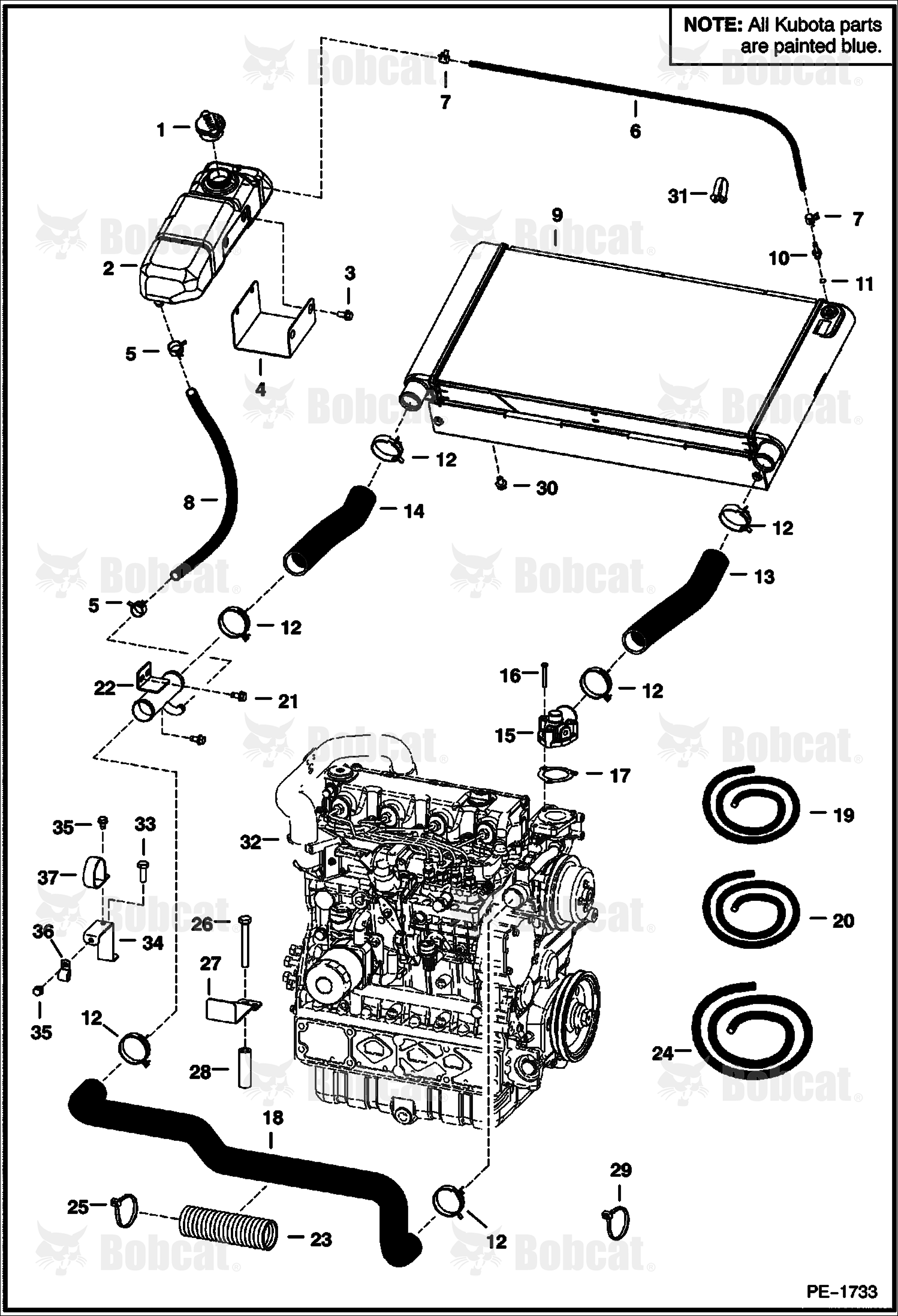 Cooling System 523211001 & Above, 523311001 & Above, 526211236 & Below, 526311009 & Below