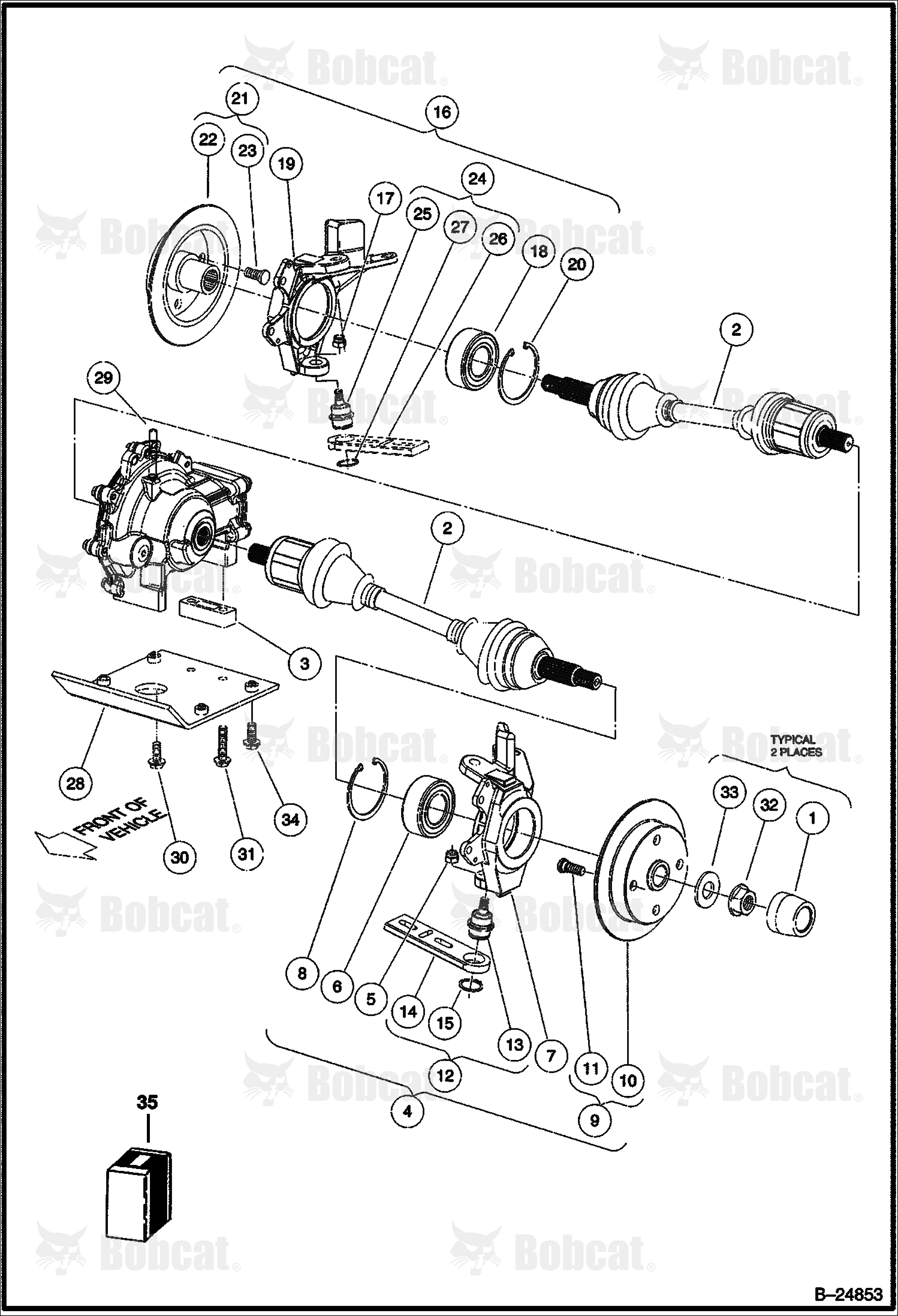 Front Differential (MOUNTING & Half SHAFTS)