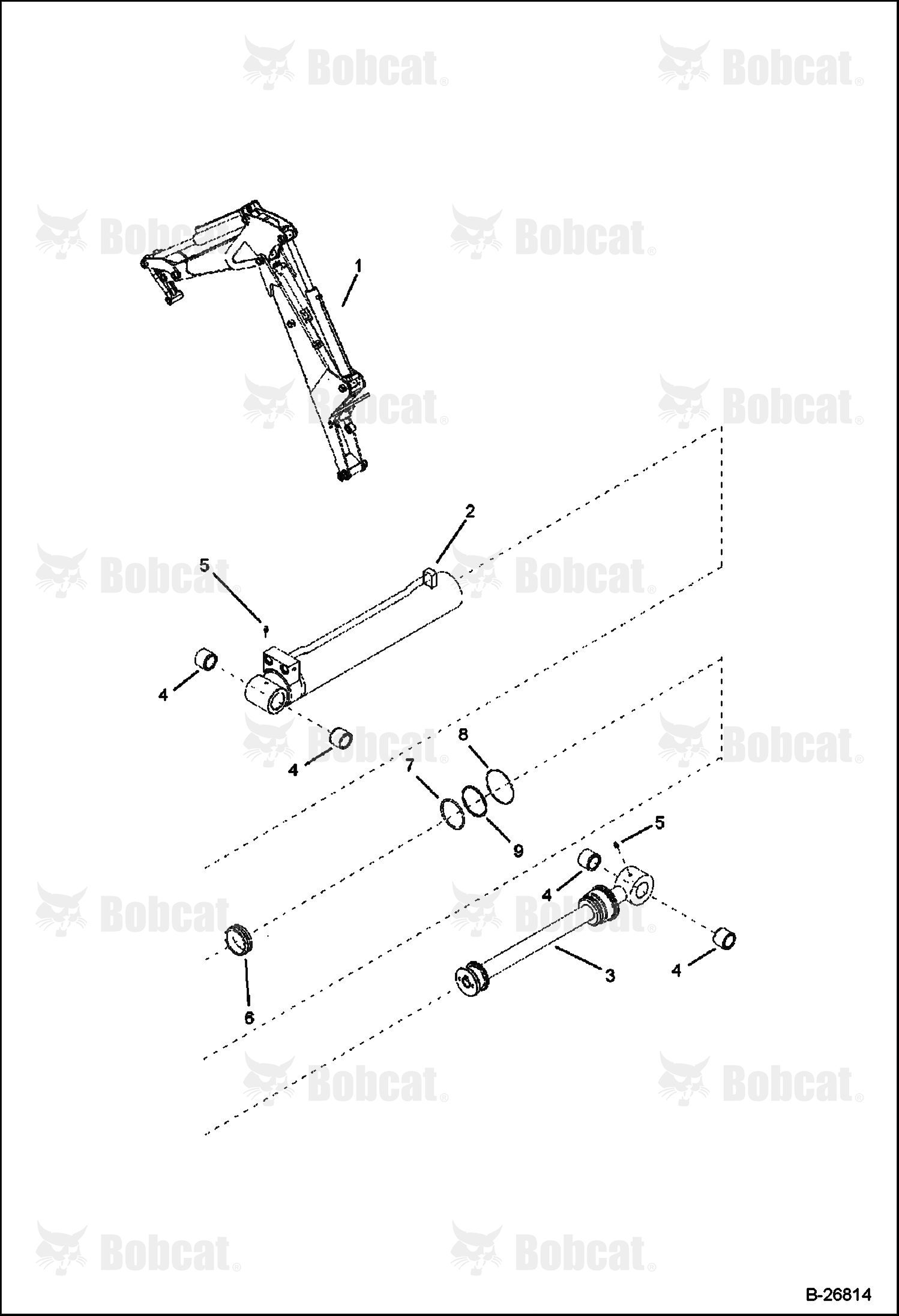 Arm Cylinder (BL570) (BL575)  570611016 & Above, 572011007 & Above