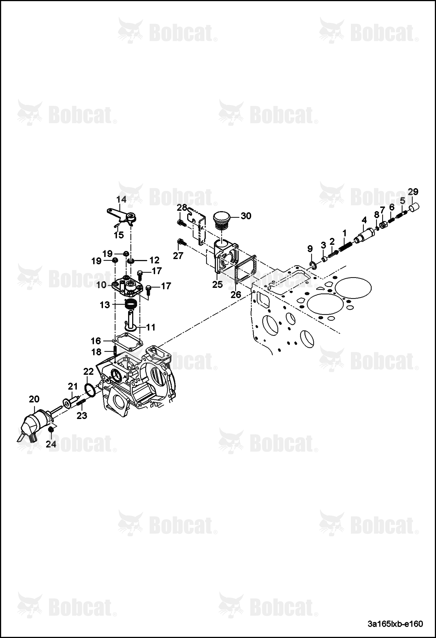 Engine Stop Lever Group  A59C11001 & Above