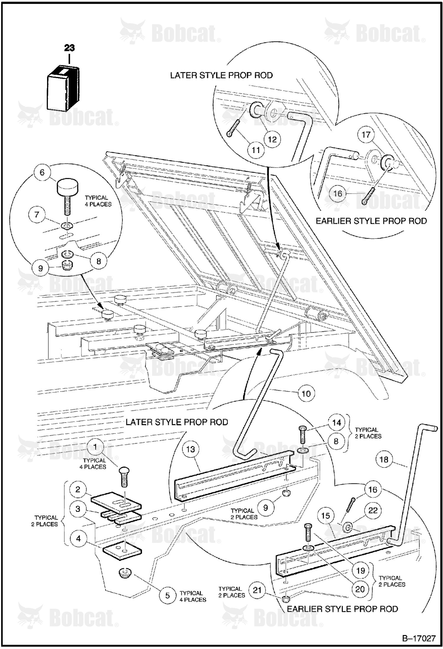 Latch Plate & Prop Rod