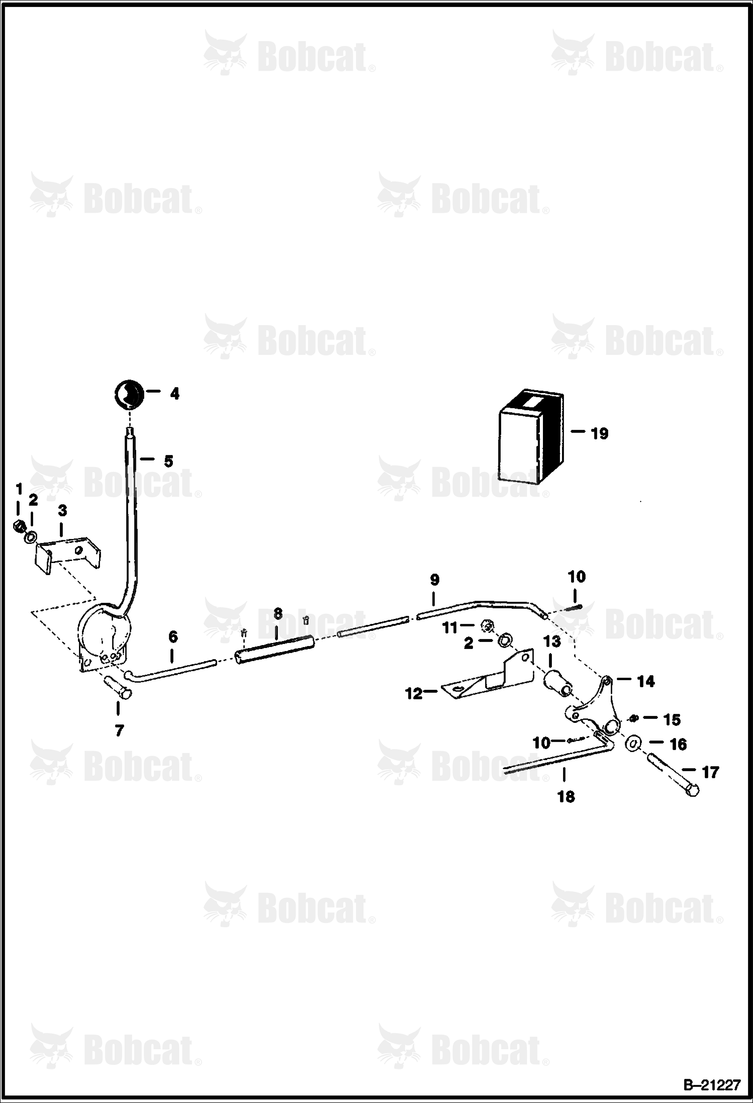 Throttle Control and Linkage (M-500 Diesel S/N 4525 & Above)