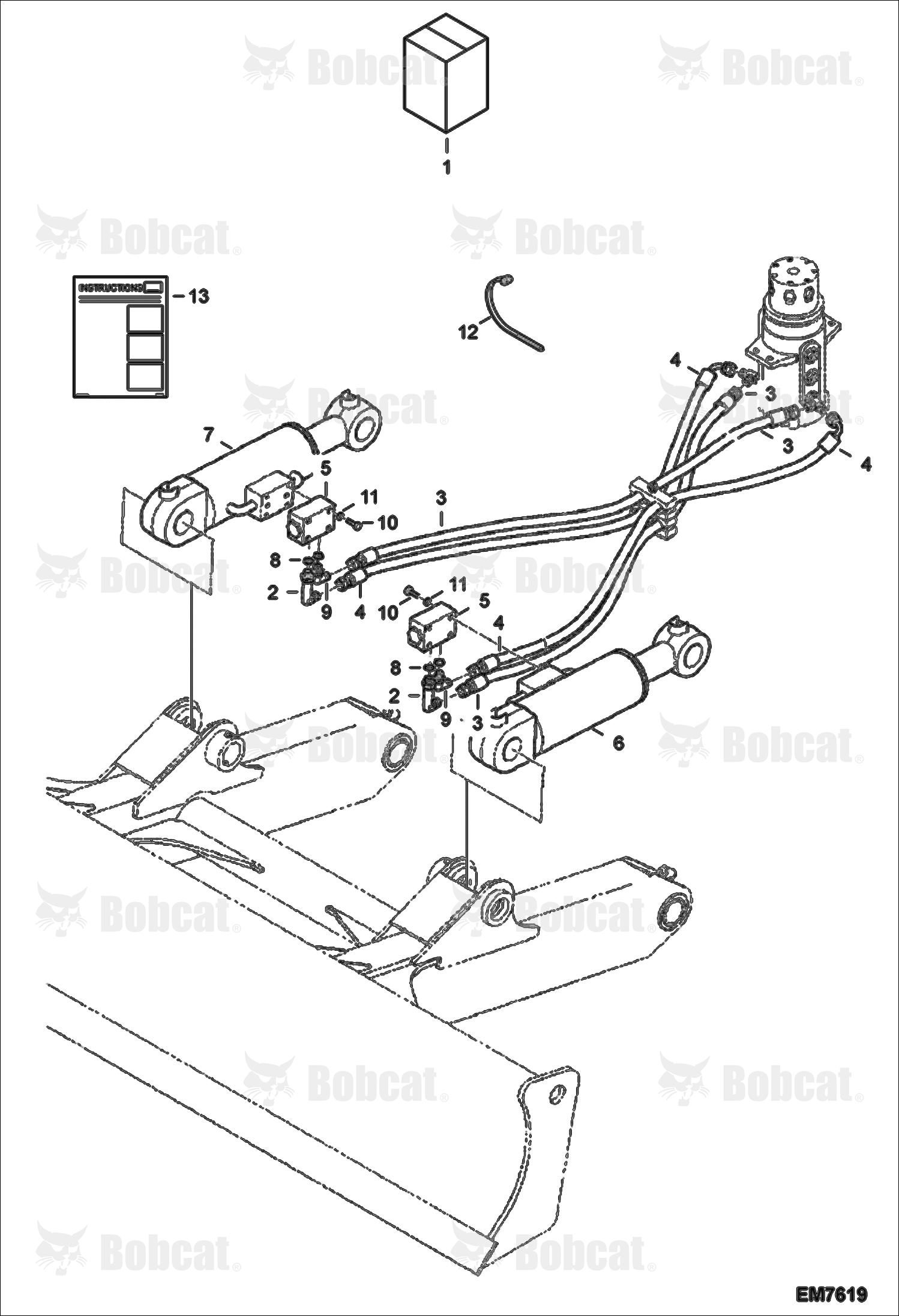 Blade Cylinder Kit (W/Lock Valve)