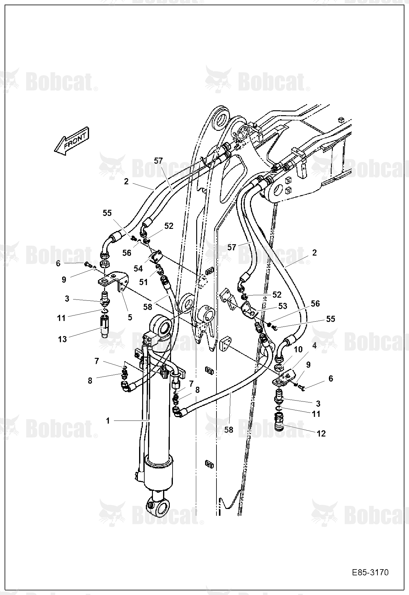Hydraulic Circuitry (Arm 2.25 m)