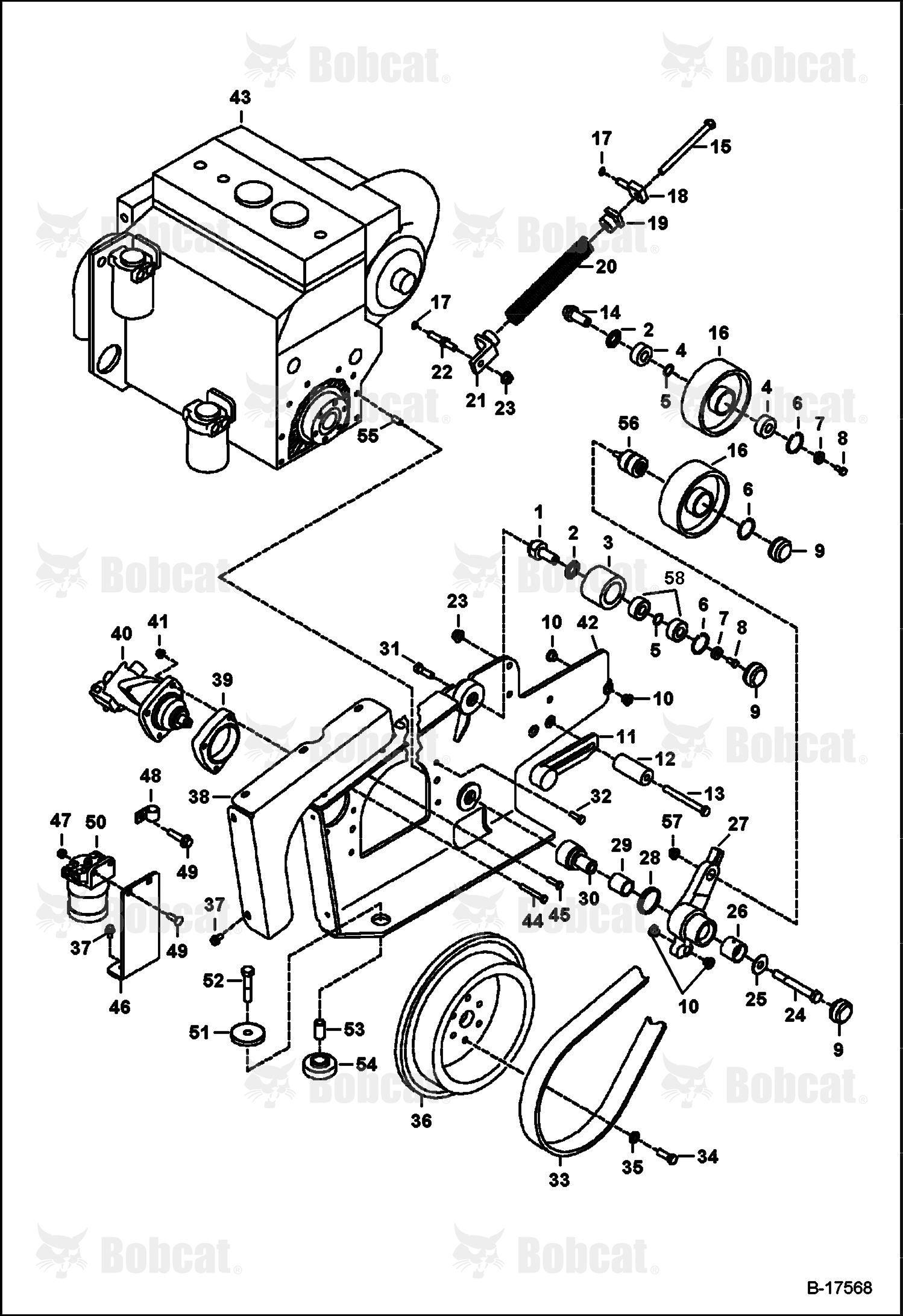 Engine & Attaching Parts (Belt Drive System)